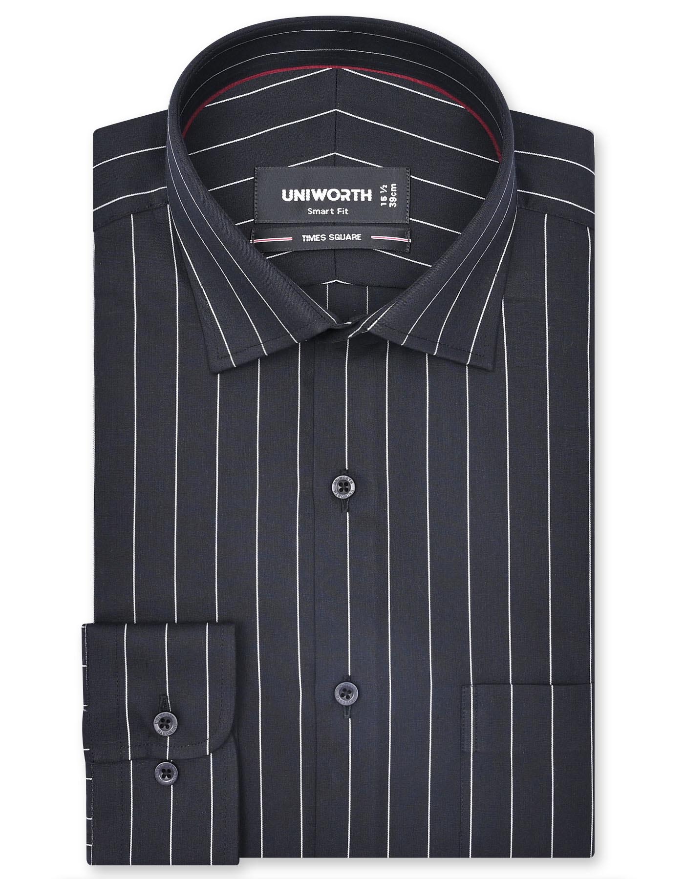 Black Stripe Tailored Smart Fit Shirt