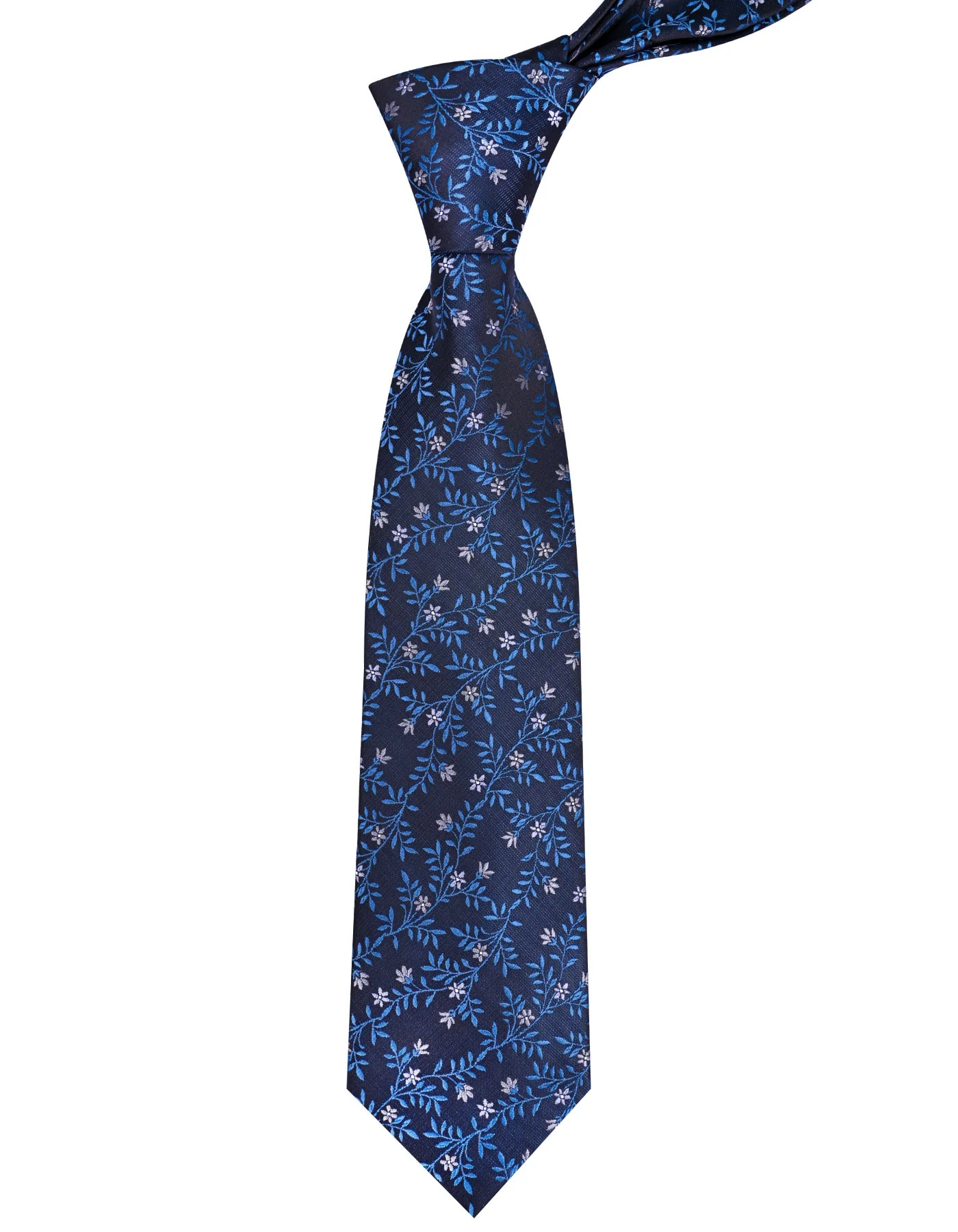 Black/Teal Floral Tie - Image 2