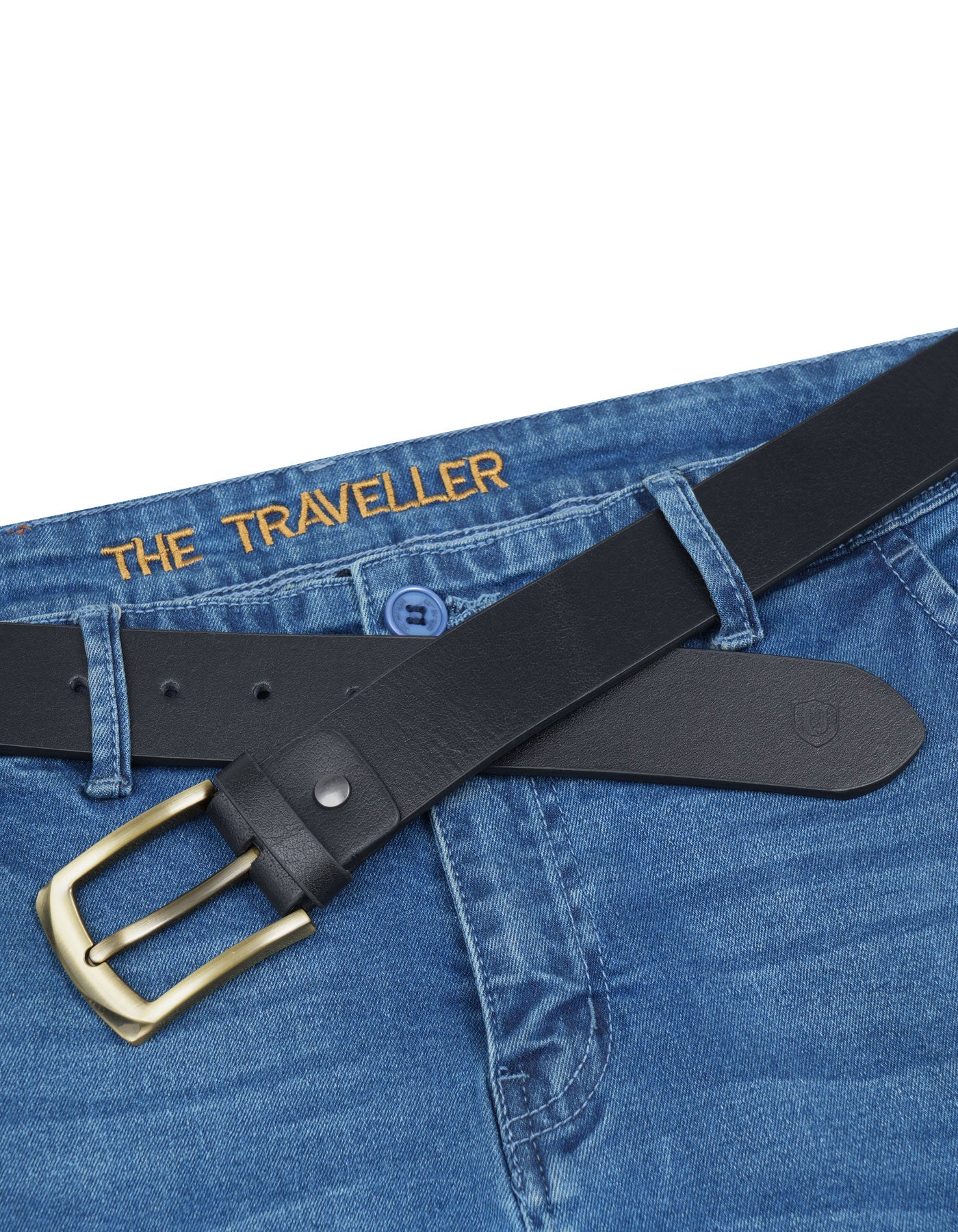Black Texture Casual Belt - Image 3