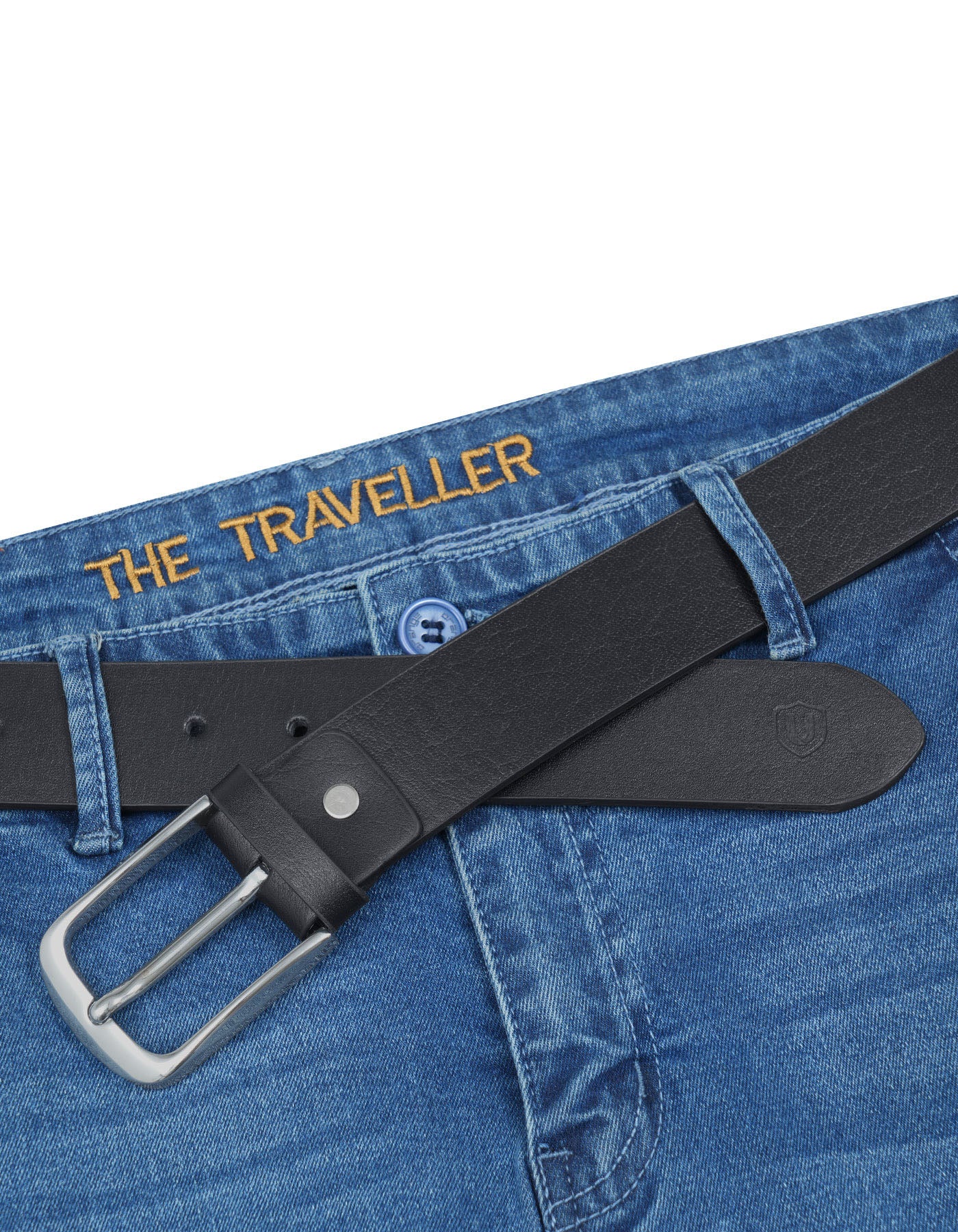 Black Texture Casual Belt - Image 3