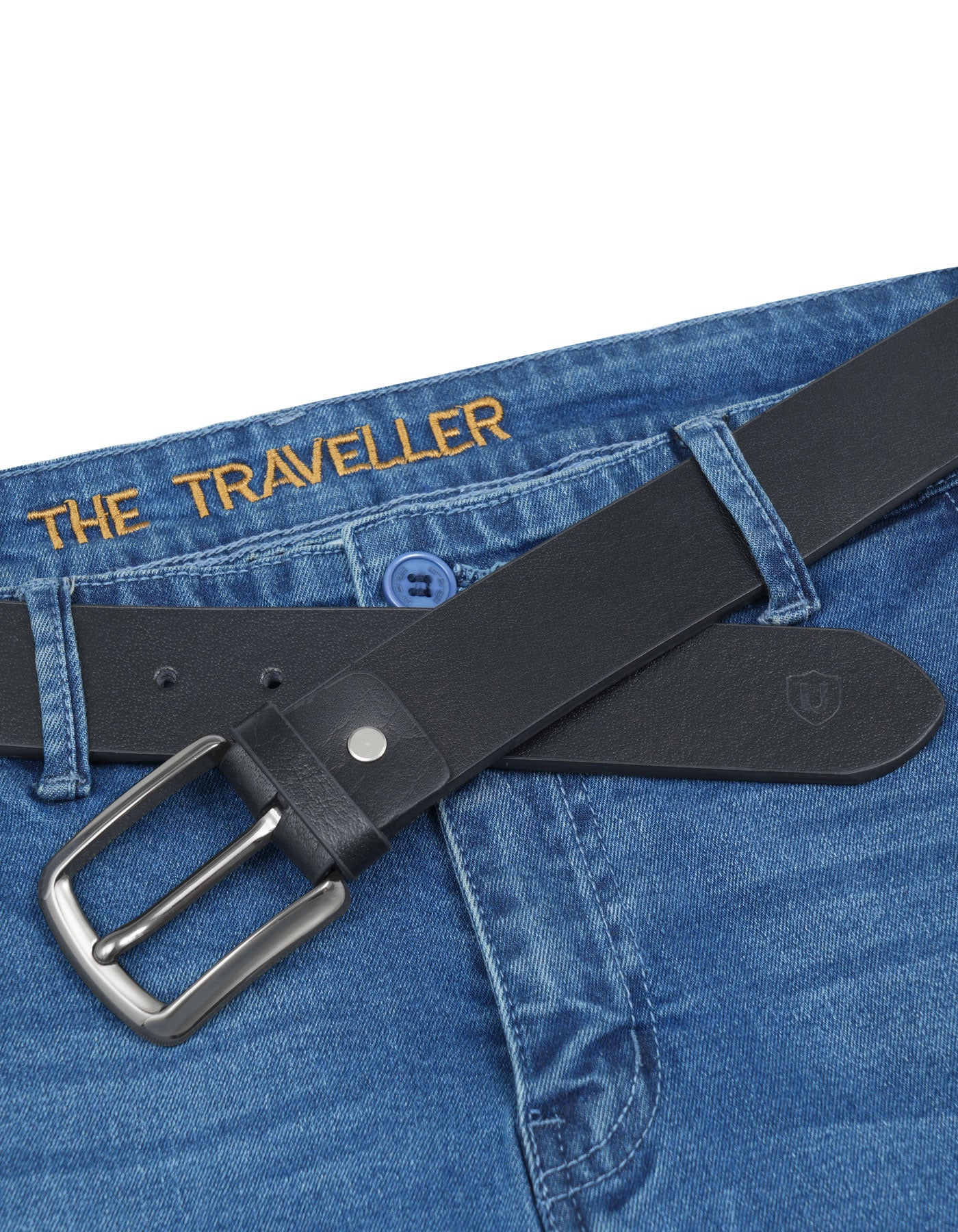 Black Texture Casual Belt - Image 3