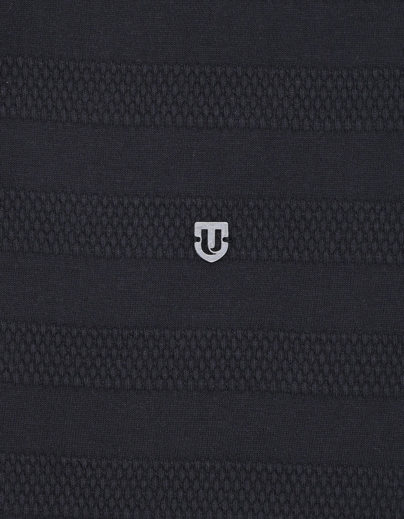 Black Texture Crew Neck T-shirt - Image 4