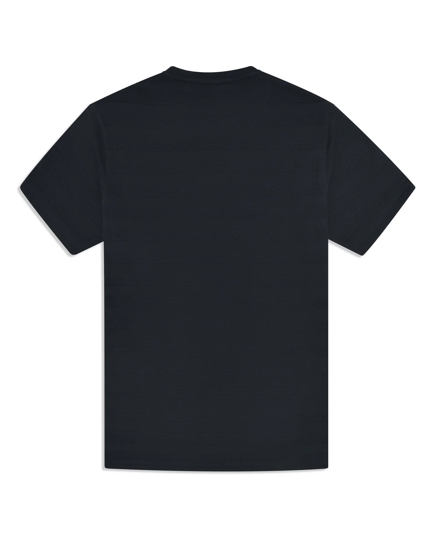 Black Texture Crew Neck T-shirt - Image 5
