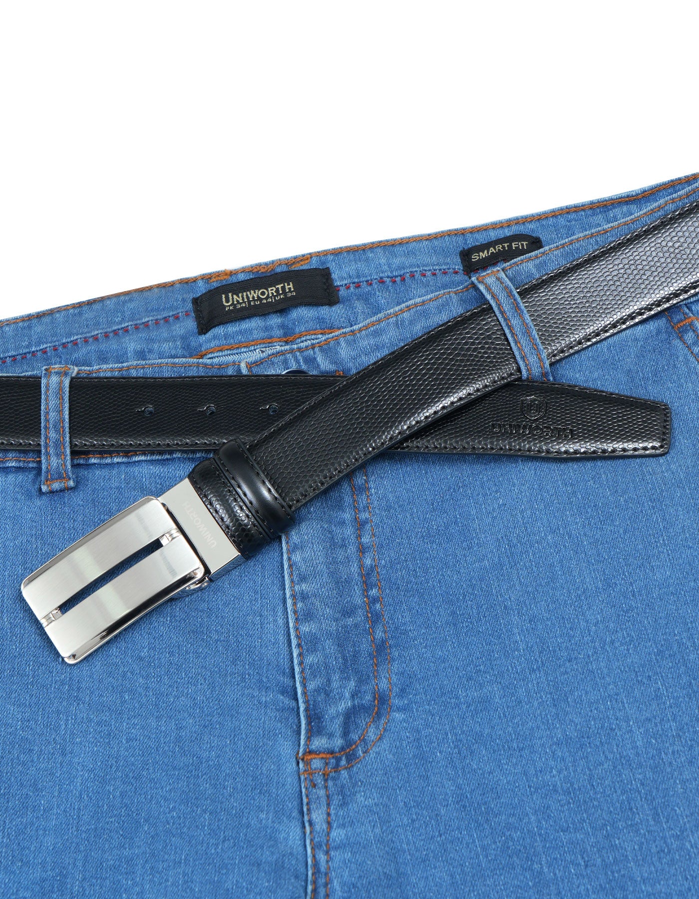 Black Texture Formal Belt - Image 3