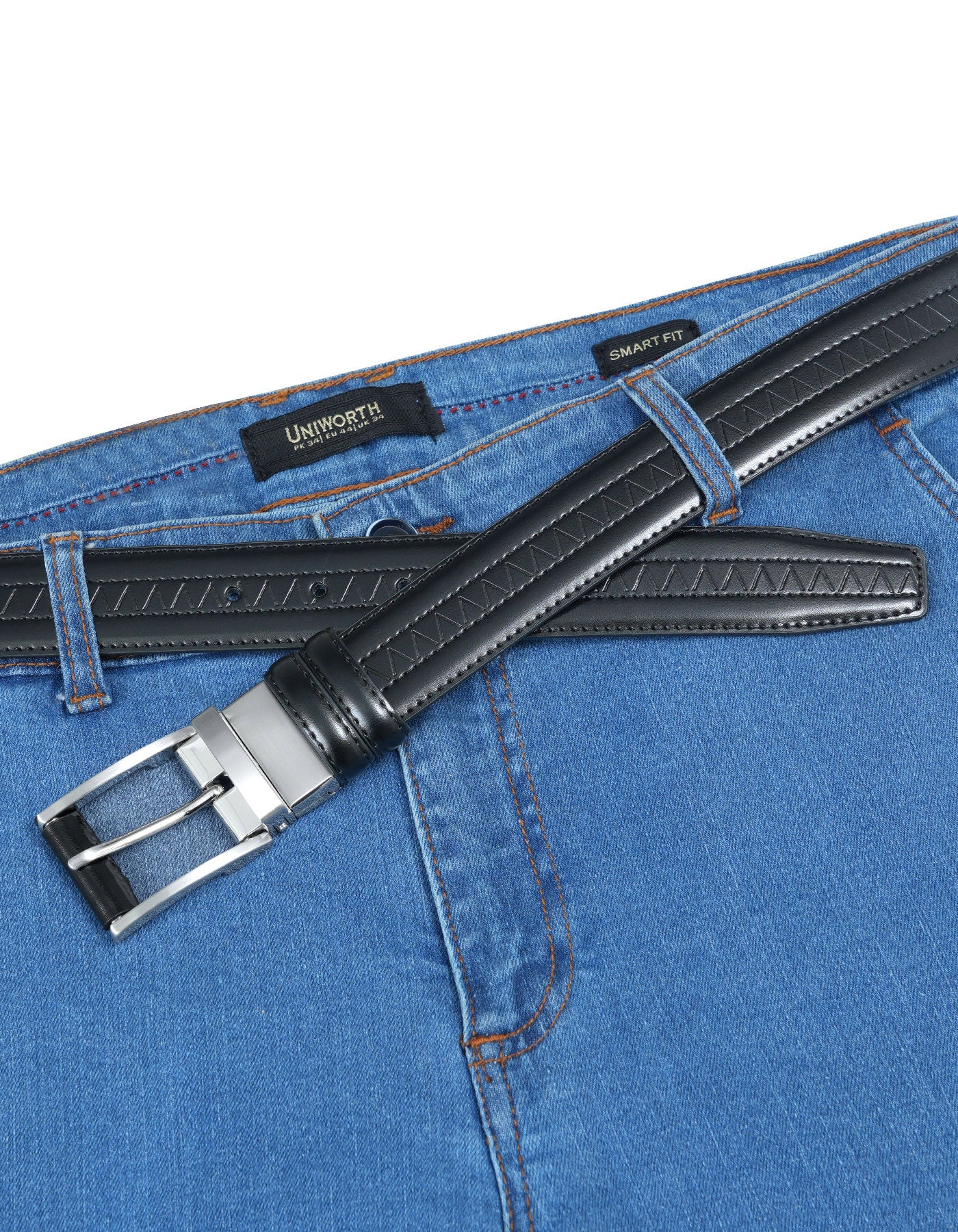 Black Texture Formal Belt - Image 3