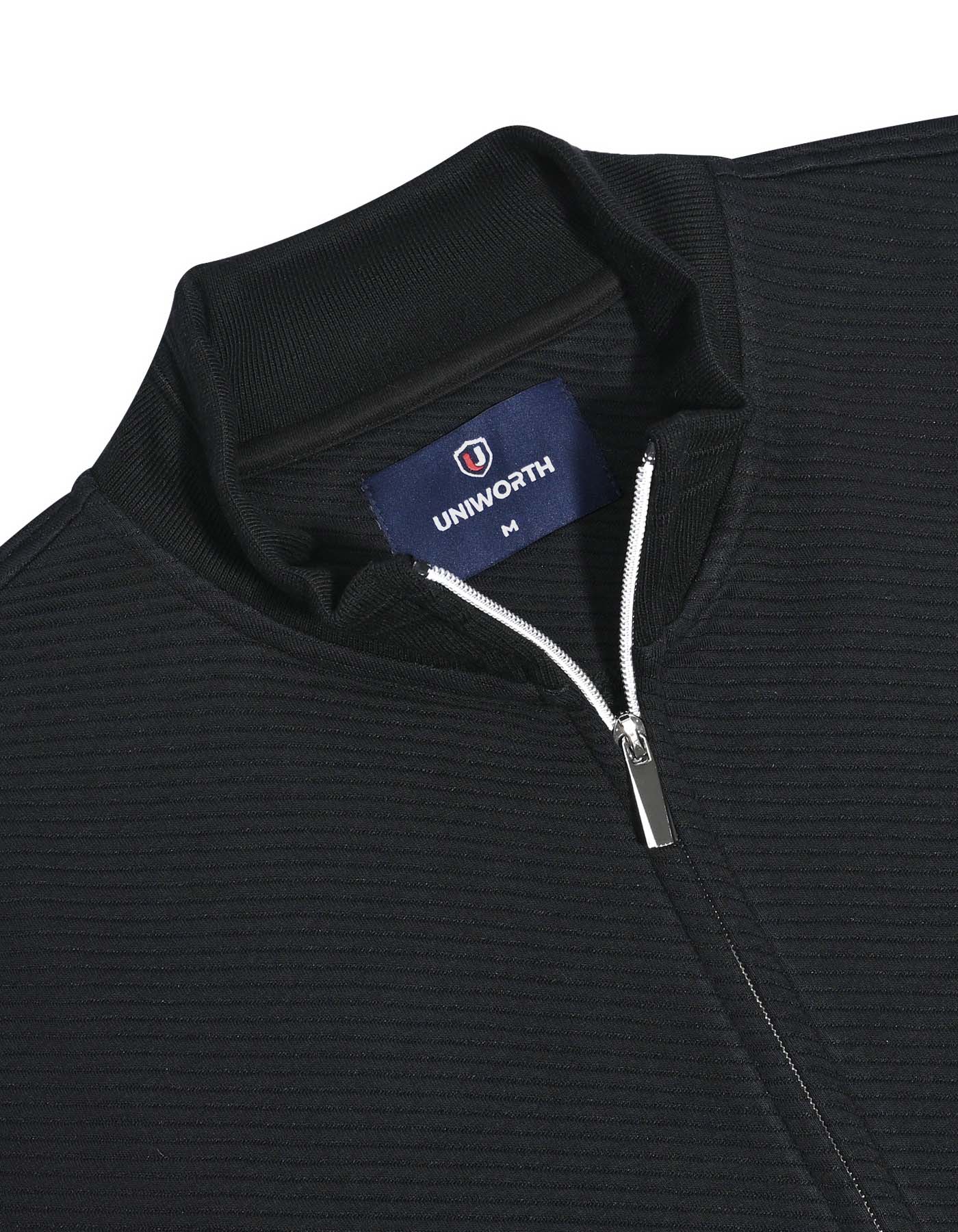 Black Texture Full Zipper - Image 2