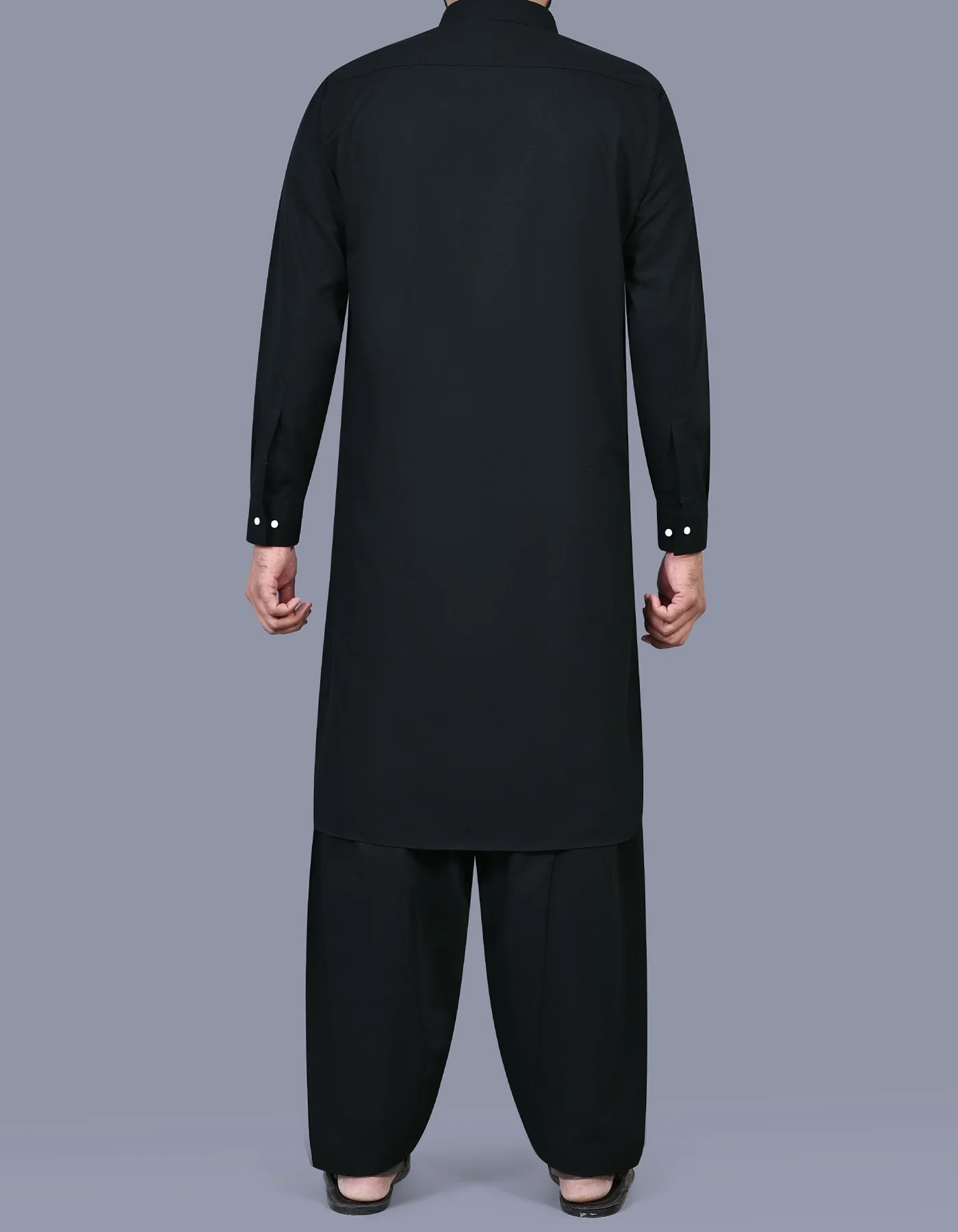 Black Texture Kameez Shalwar - Image 4