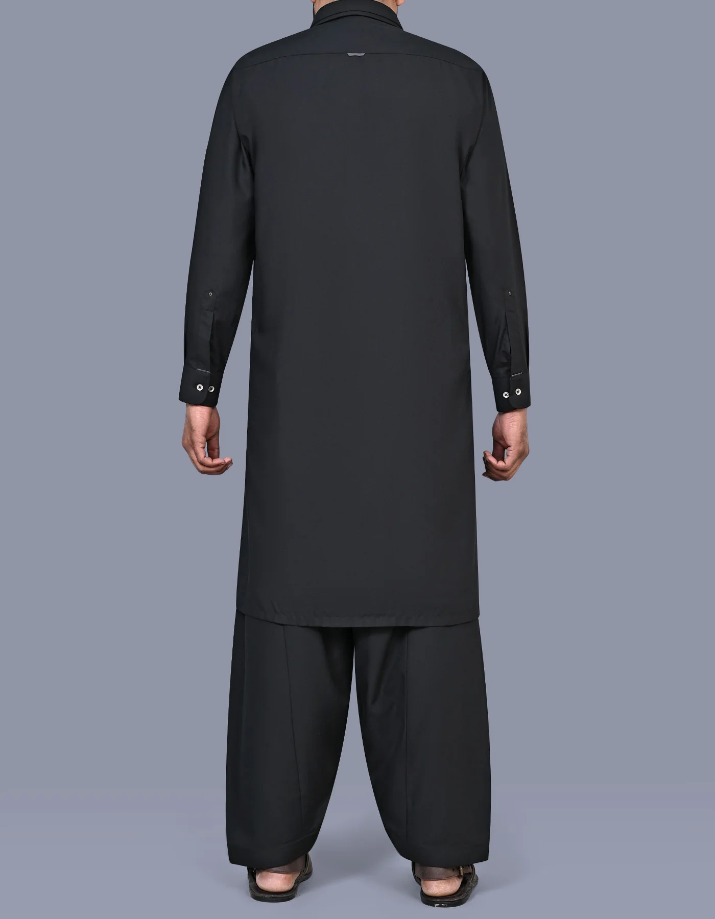 Black Texture Kameez Shalwar - Image 6