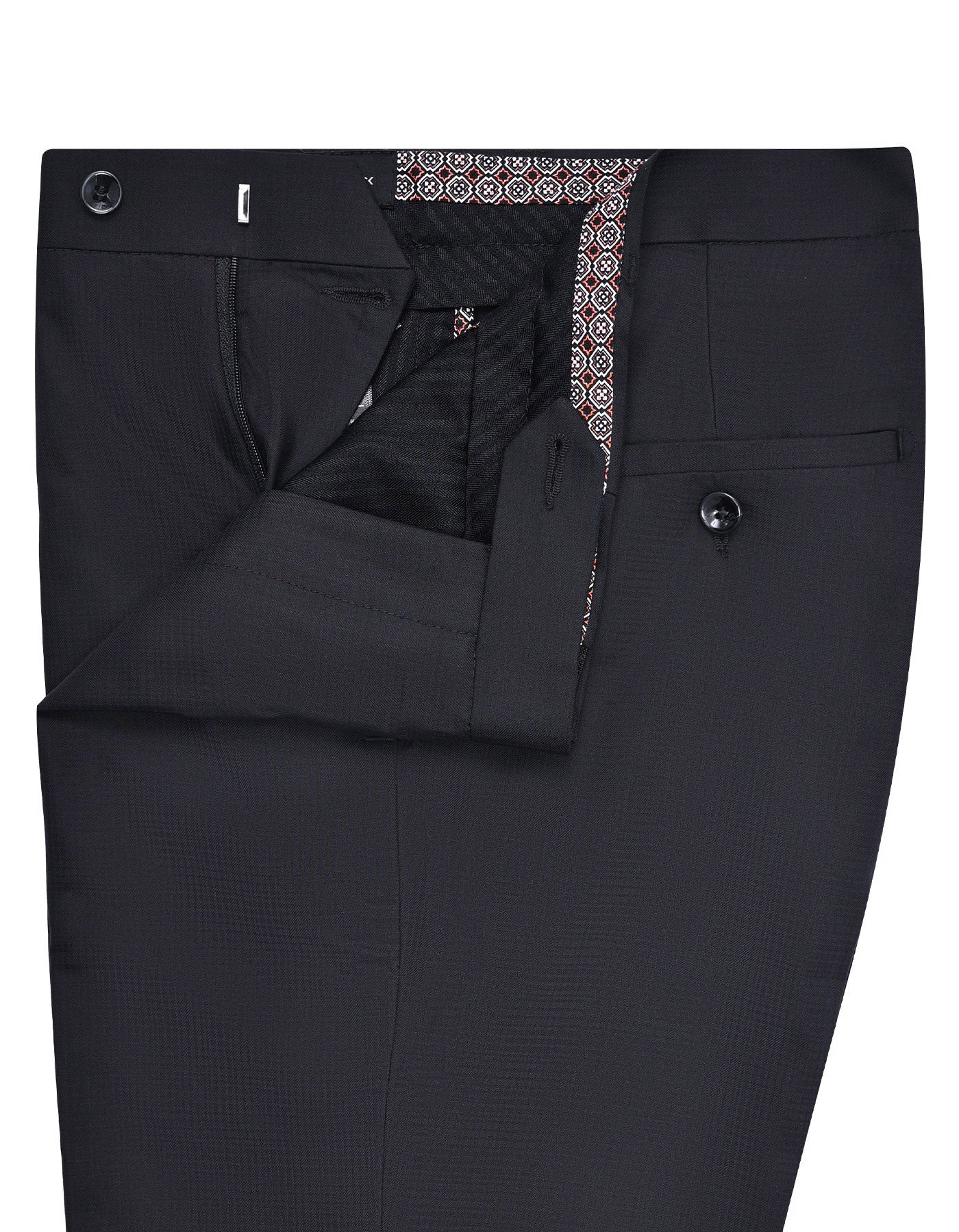 Black Texture Smart Fit Formal Trouser - Image 2