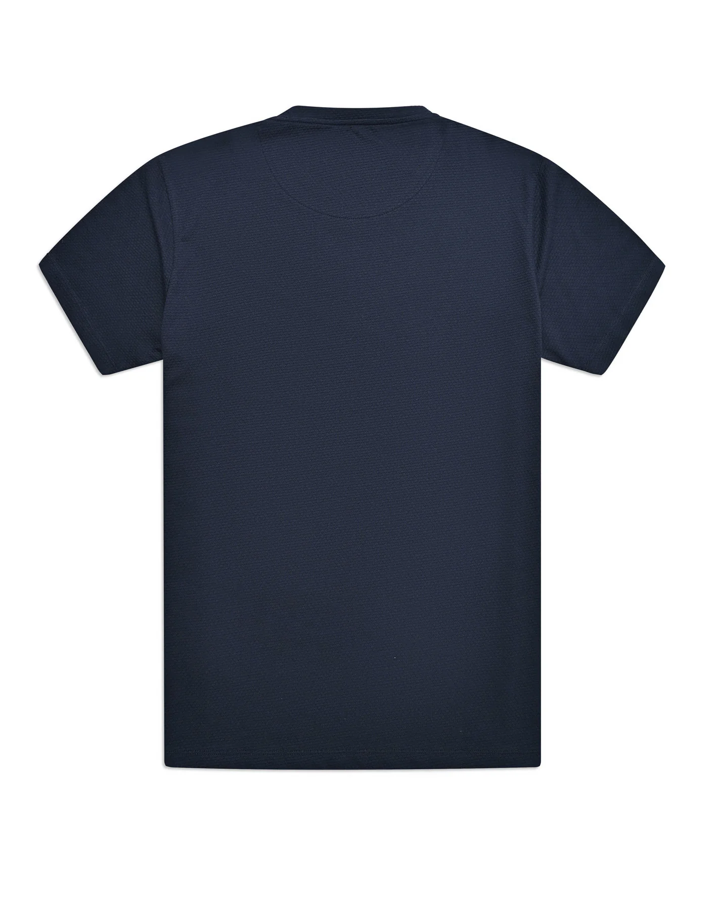 Black Textured Crew Neck T-Shirt - Image 4