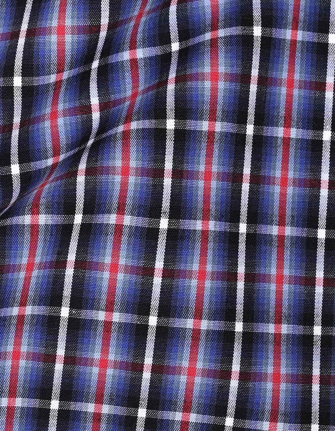 Blue Check Classic Fit Shirt - Image 4