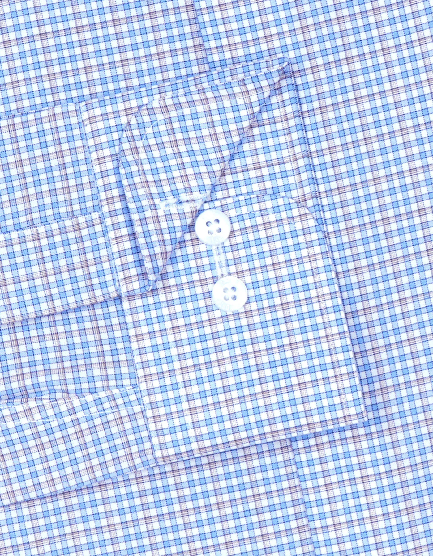Blue Check Classic Fit Shirt - Image 3