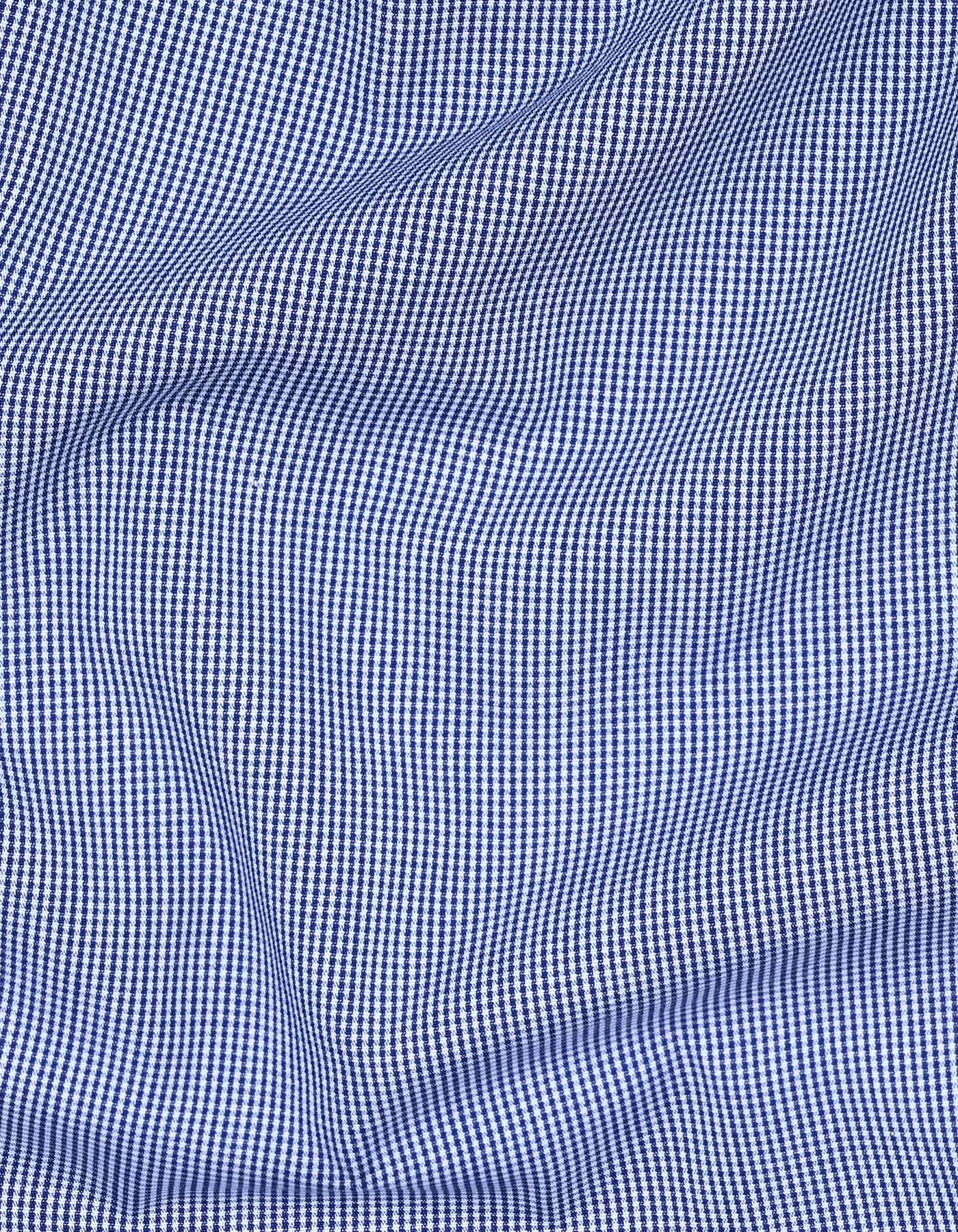 Blue Check Classic Fit Shirt - Image 4