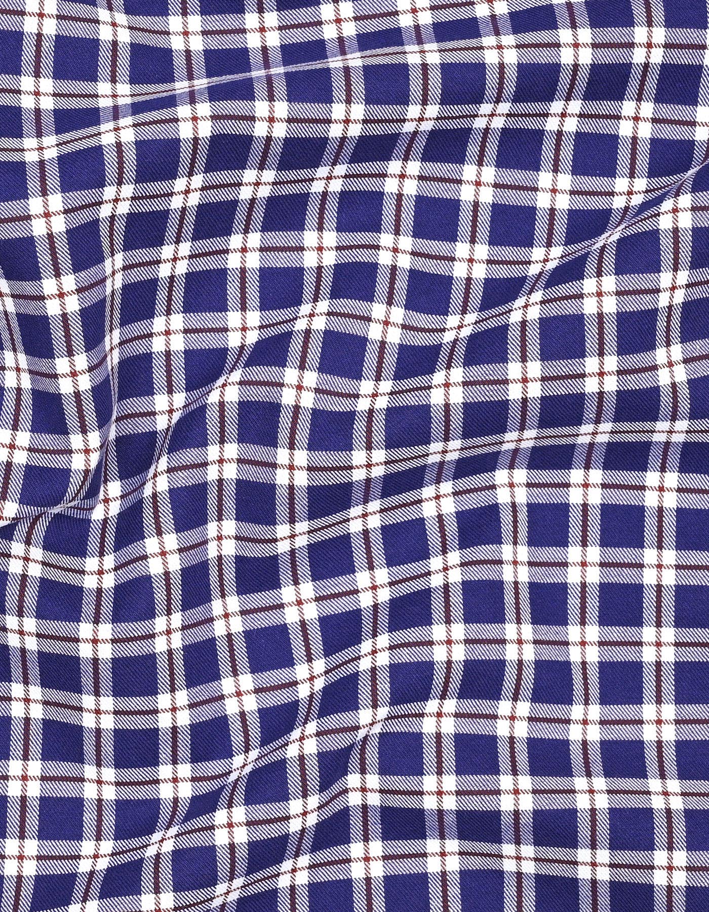 Blue Check Tailored Smart Fit Shirt - Image 3