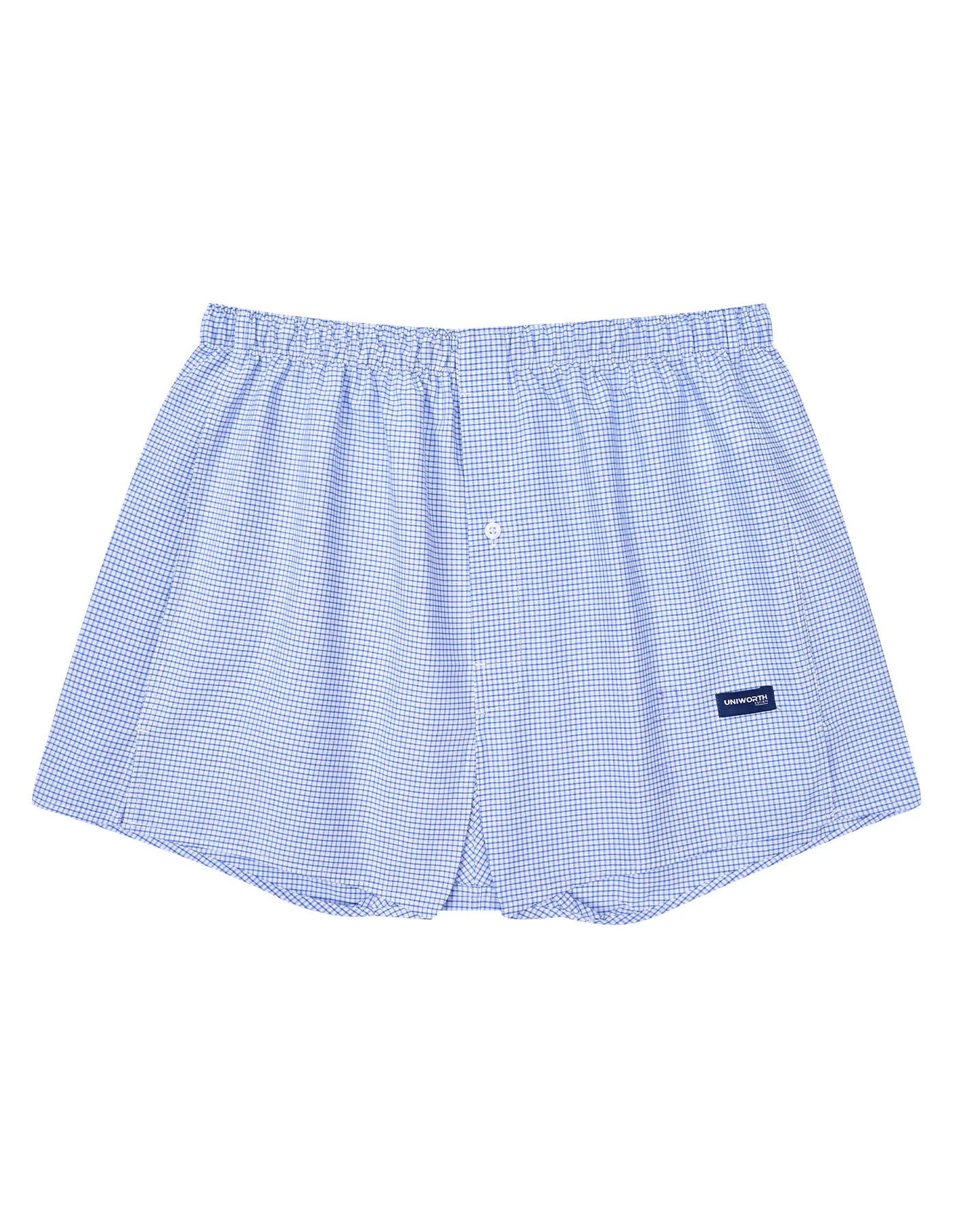 Blue Check Woven Boxer