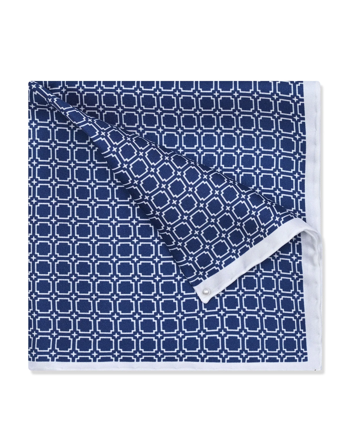 Blue Dotted Pocket Square - Image 3