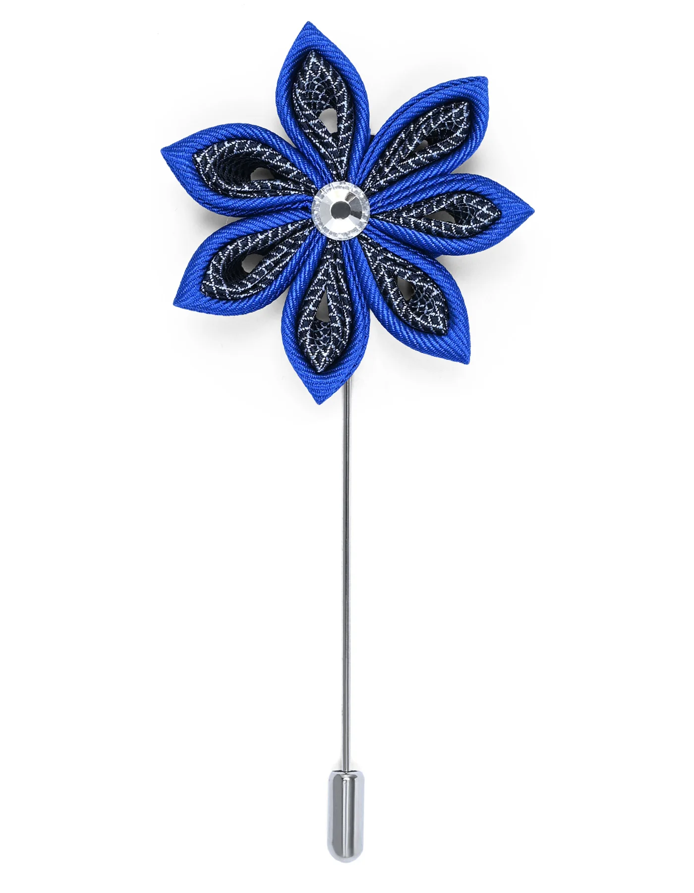 Blue Floral Coat Lapel Pin