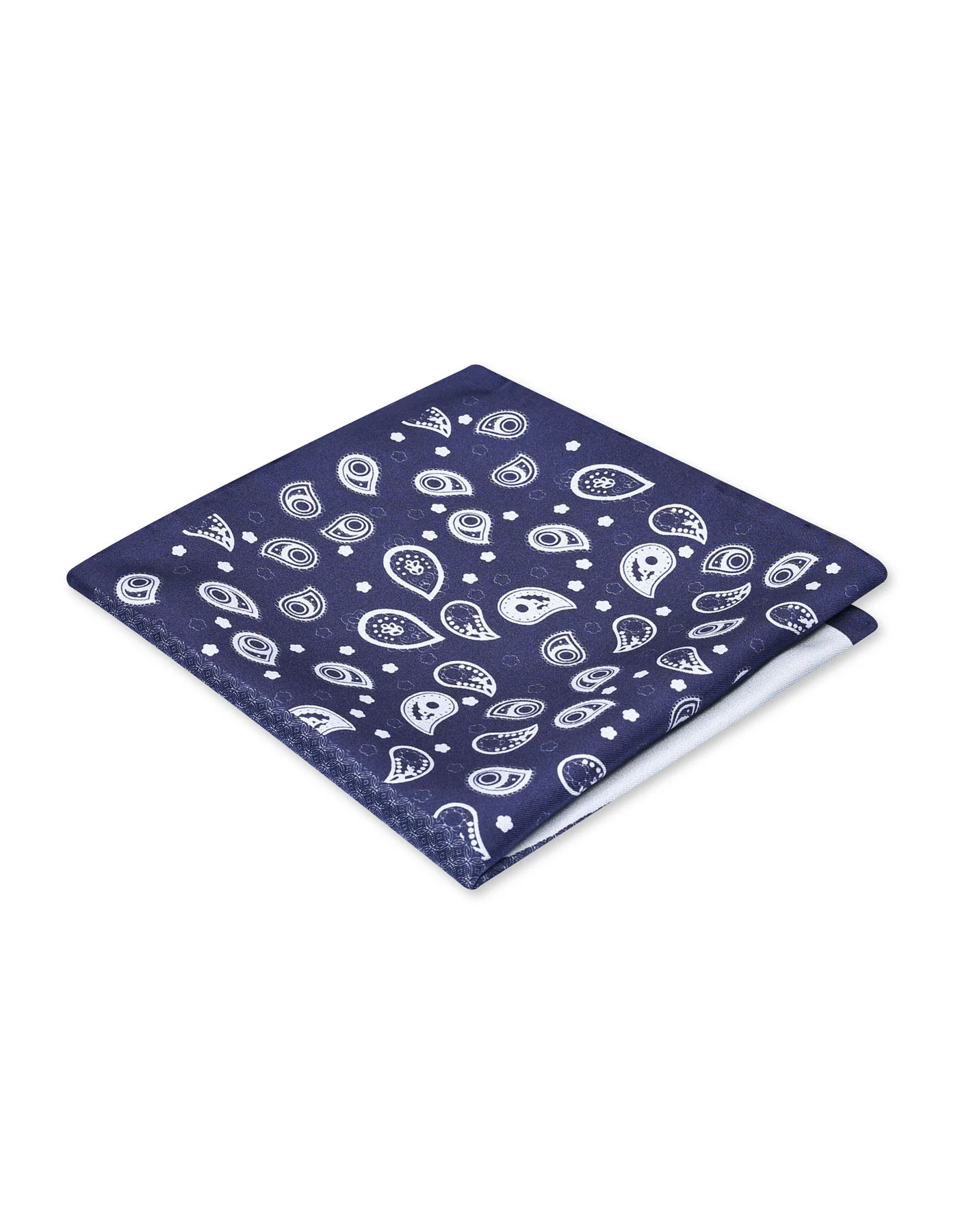 Blue Floral Pocket Square - Image 2