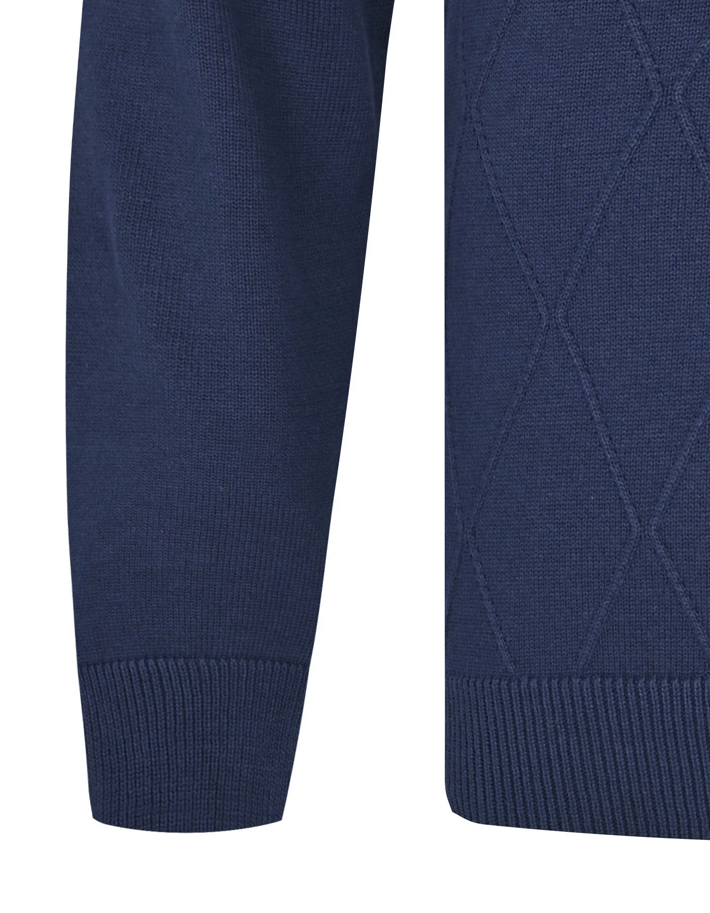 Blue Geometric Crew Neck Sweater - Image 3