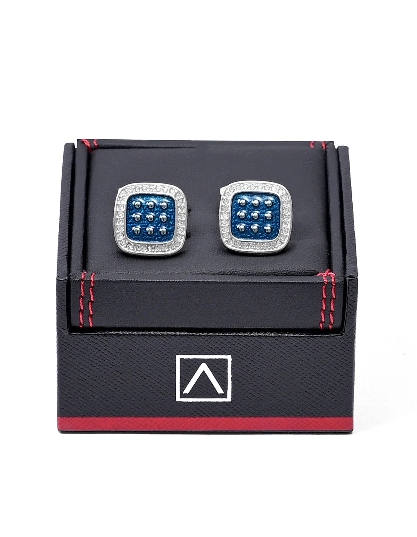 Blue Geometric Cufflink - Image 2