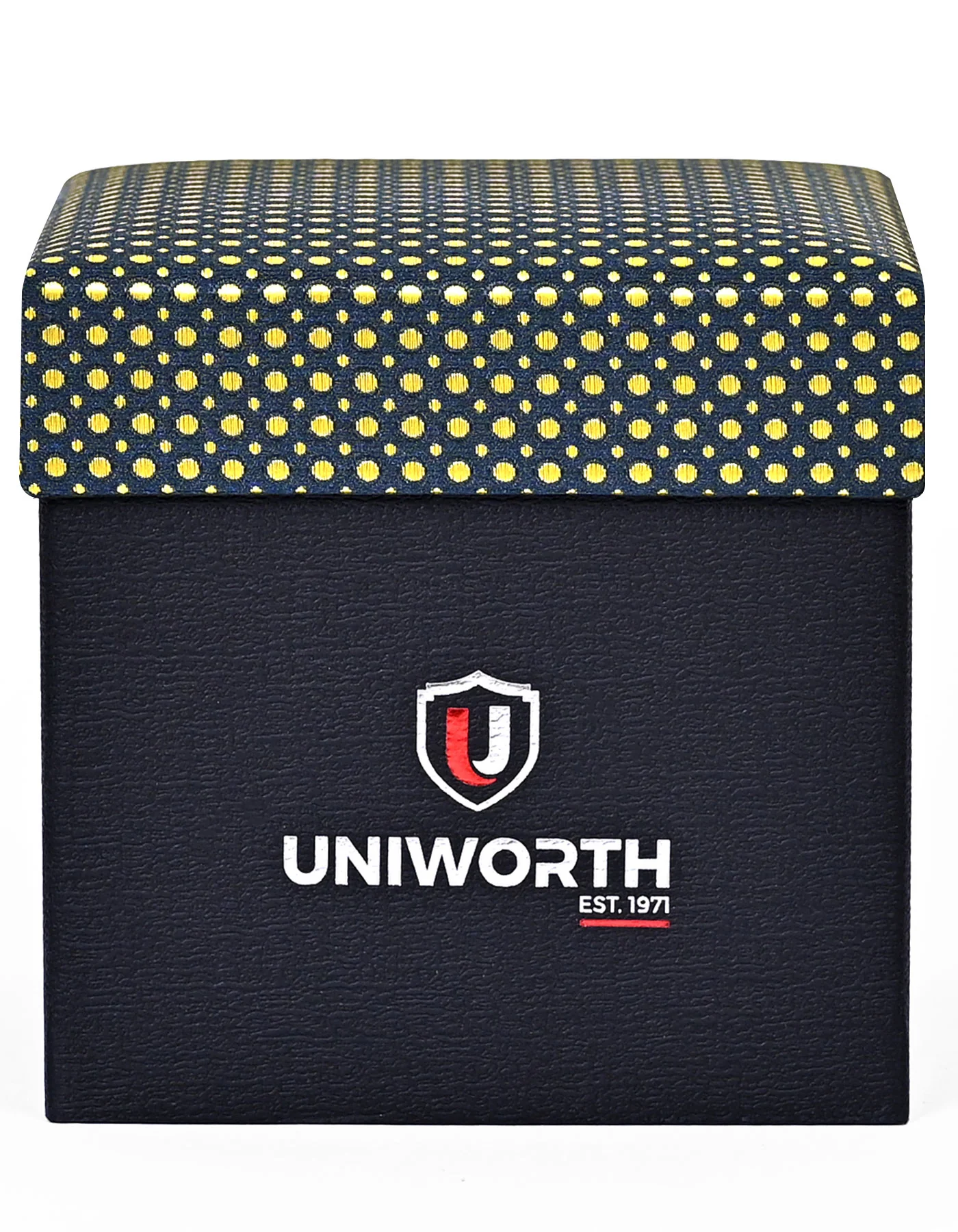 Blue Geometric Cufflink Tie Set - Image 3
