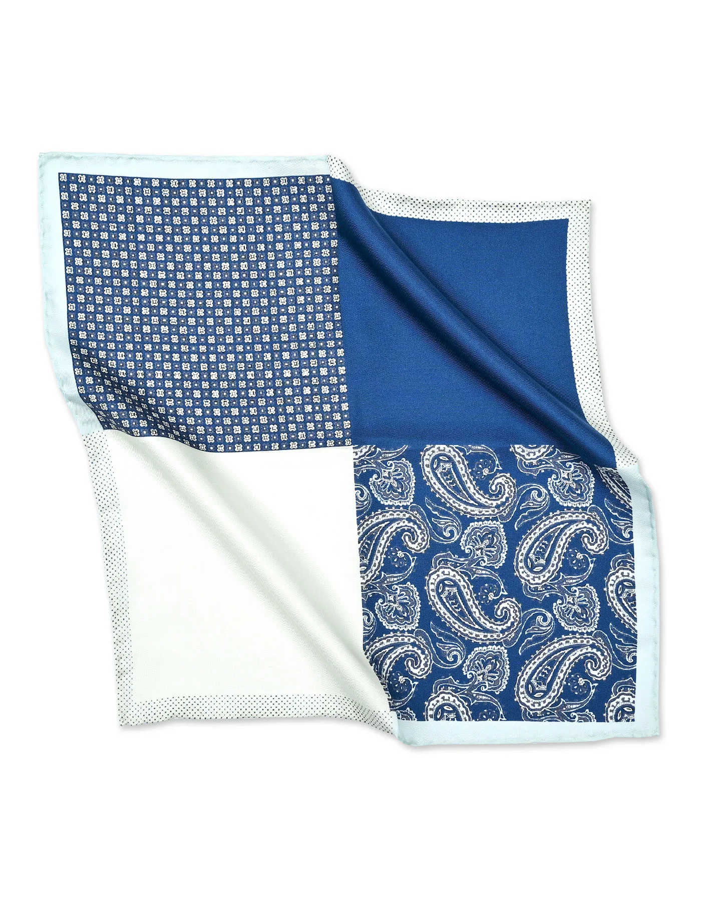Blue Geometric Pocket Square - Image 4