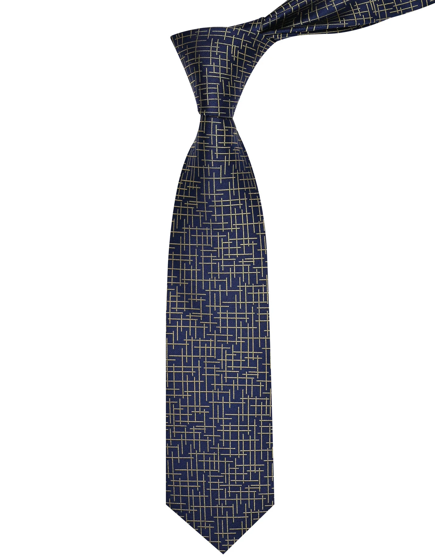 Blue Geometric Tie - Image 2