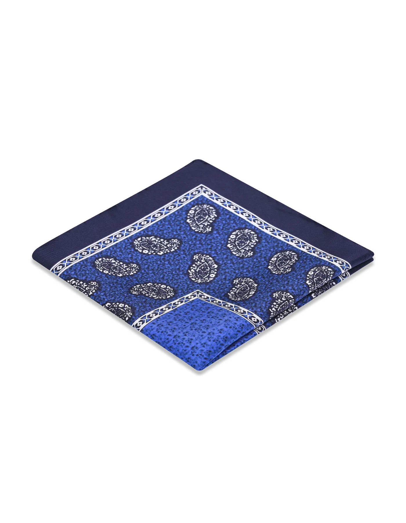 Blue Paisley Pocket Square - Image 2