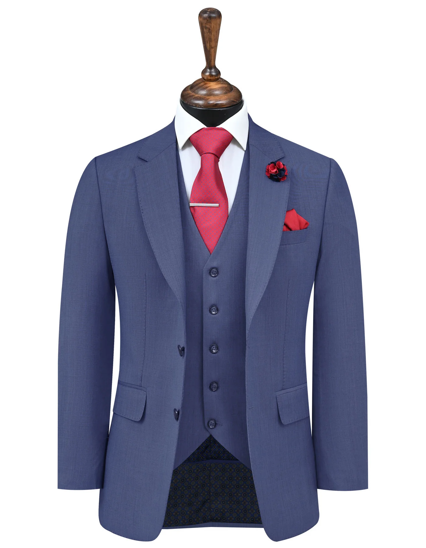Blue Plain Classic Fit Suit