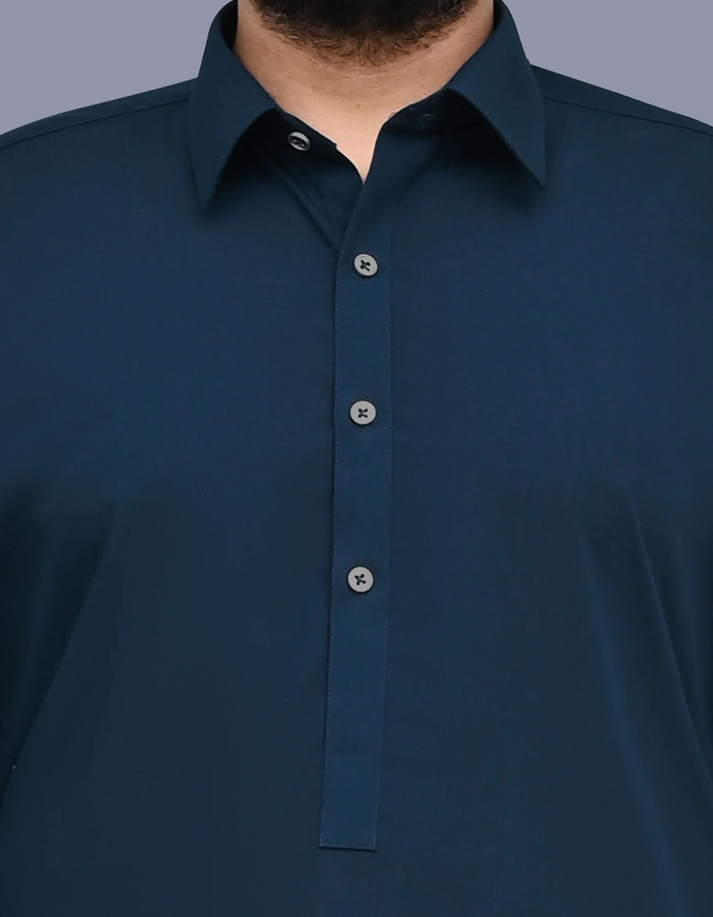 Blue Plain Kameez Shalwar - Image 2