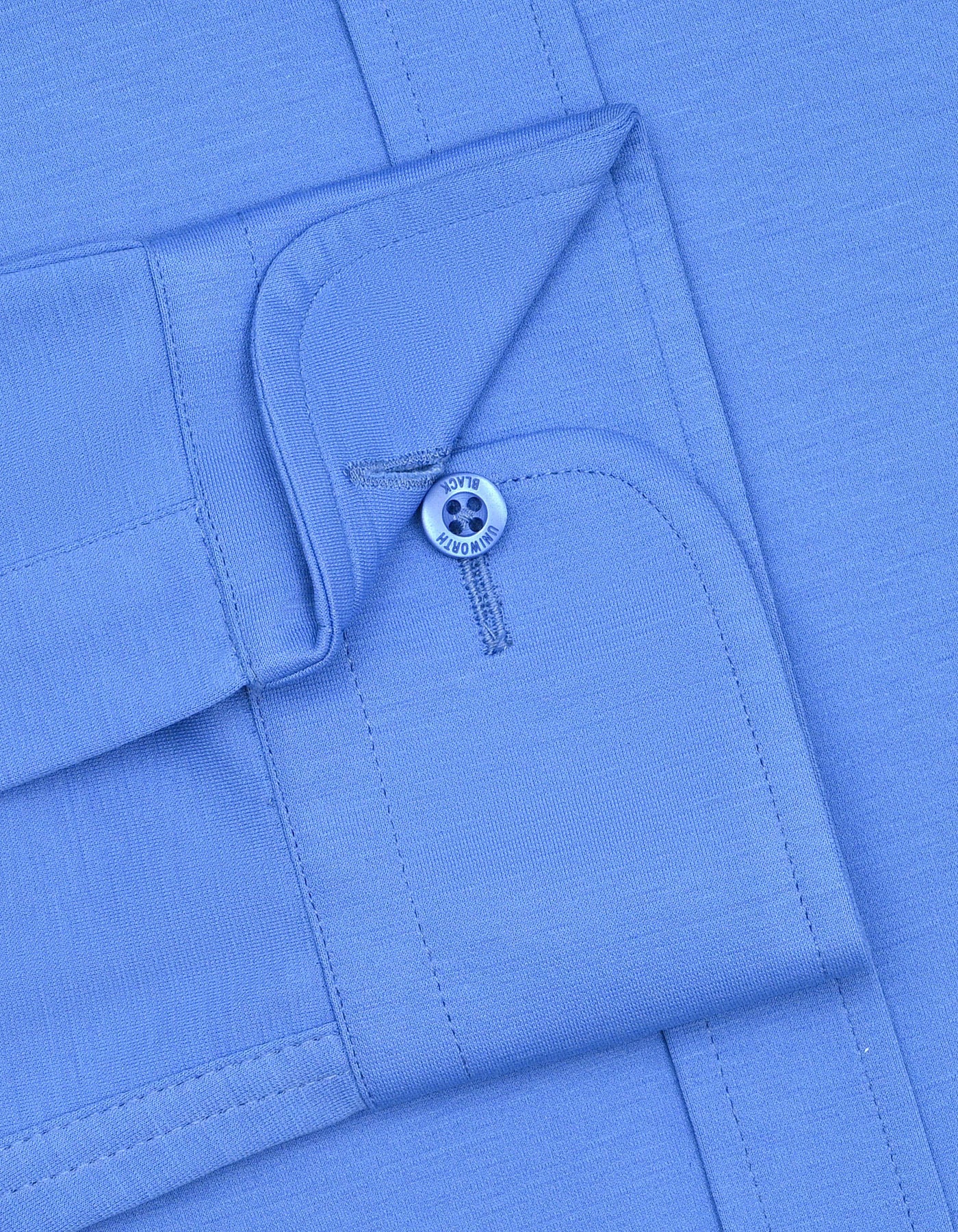 Blue Plain Tailored Smart Fit Shirt - Image 4