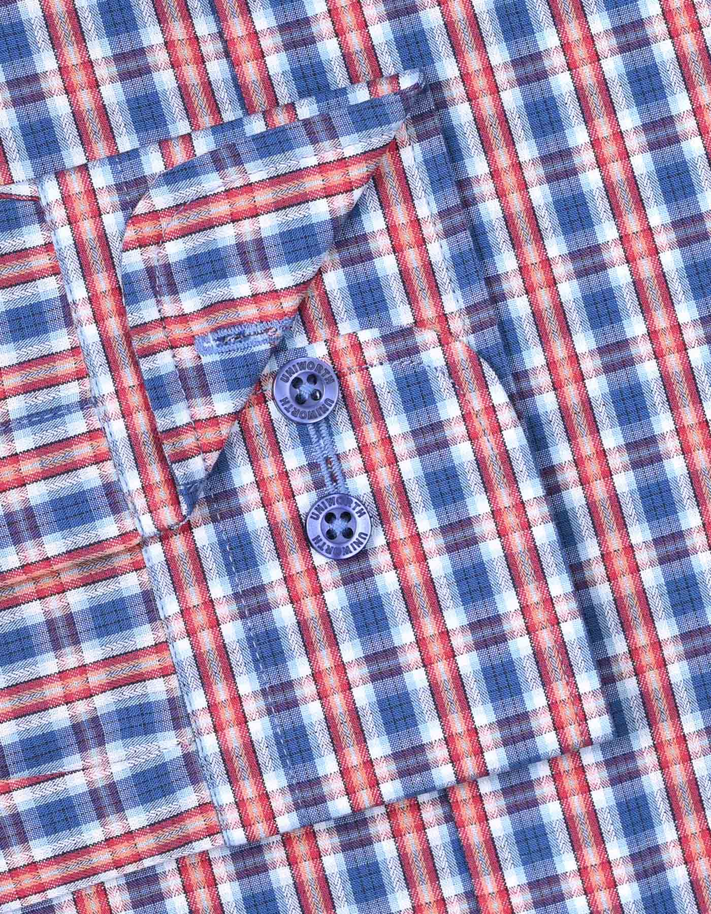 Blue/Red Check Classic Fit Shirt - Image 3