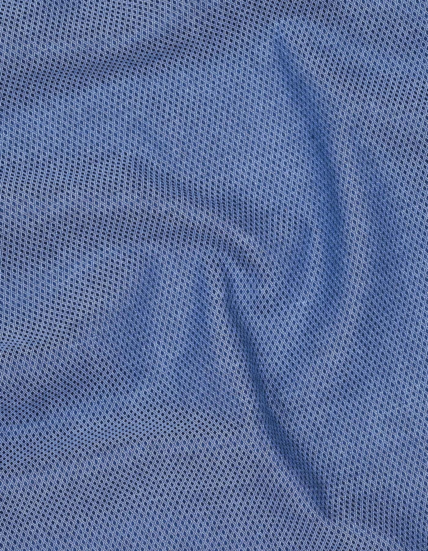 Blue Self Classic Fit Shirt - Image 4