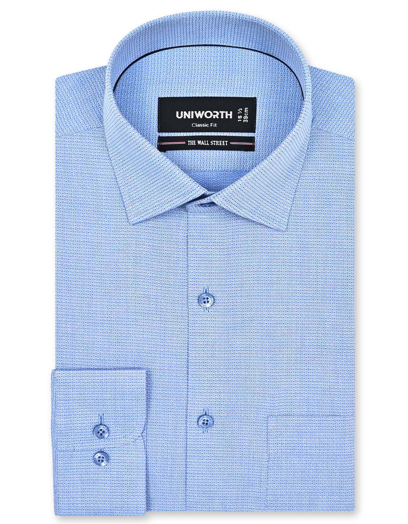 Blue Self Classic Fit Shirt