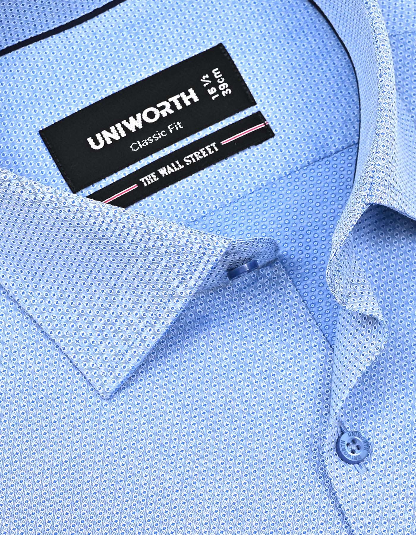 Blue Self Classic Fit Shirt - Image 2
