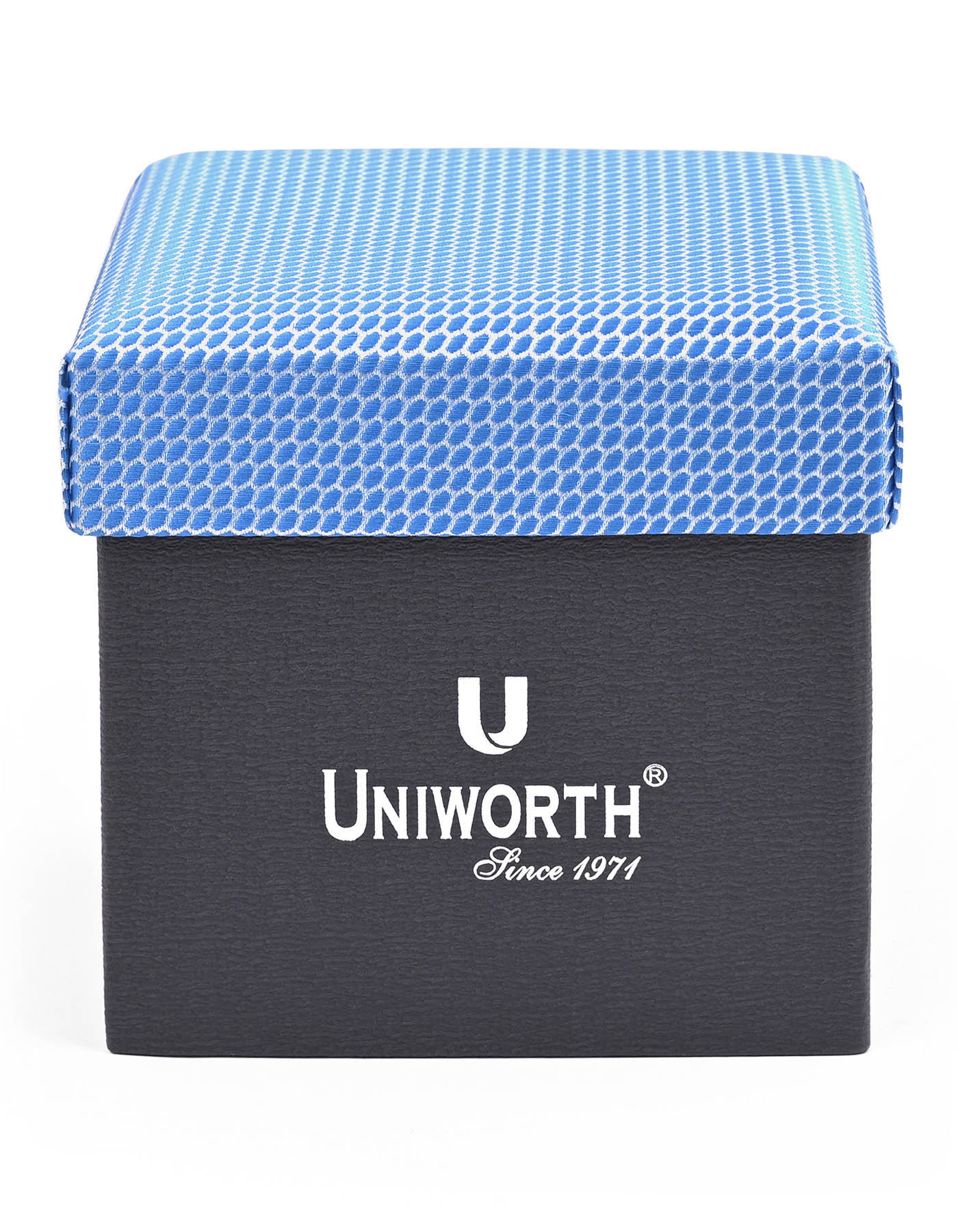 Blue Self Cufflink Tie Set - Image 3
