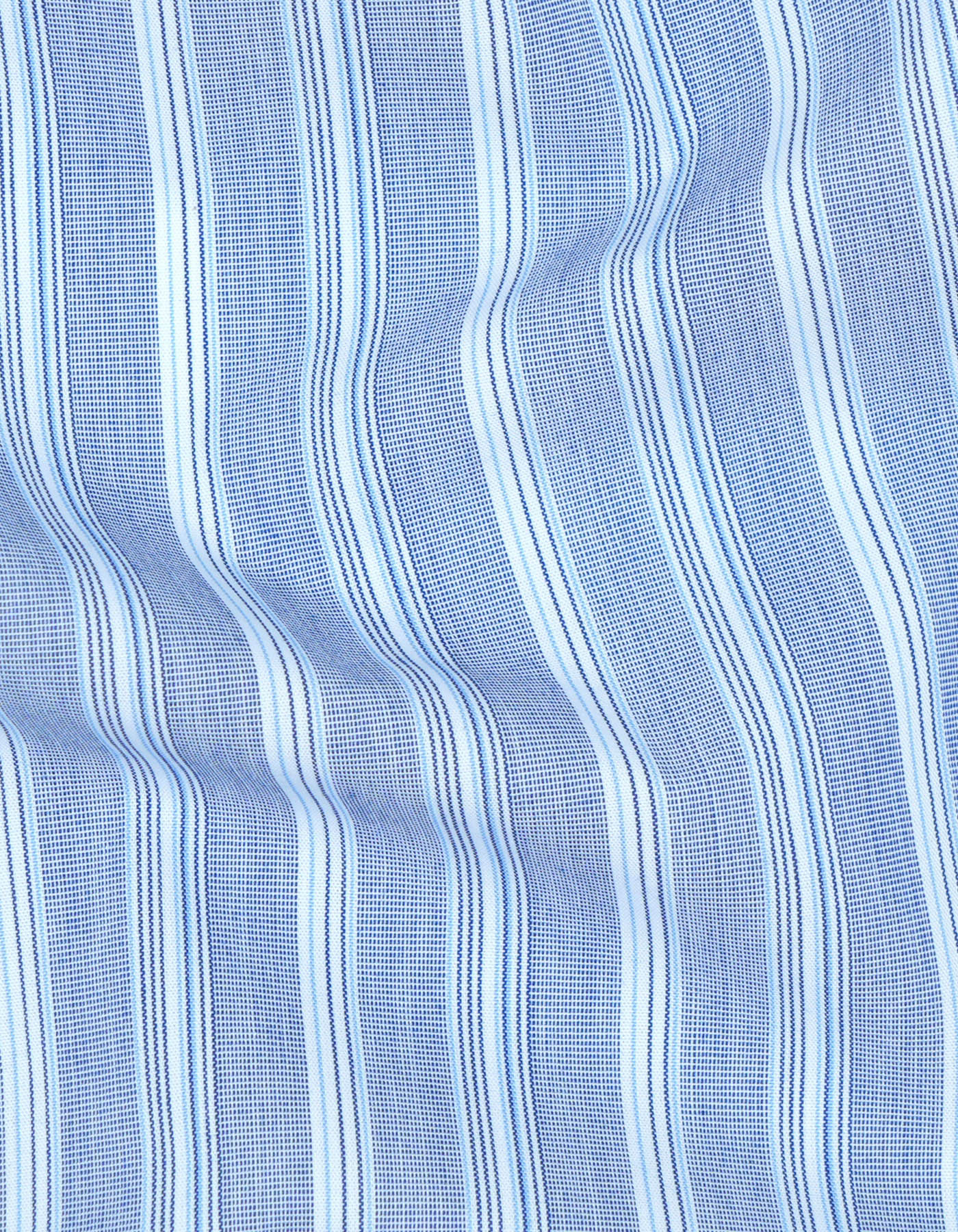 Blue Stripe Tailored Smart Fit Shirt - Image 4