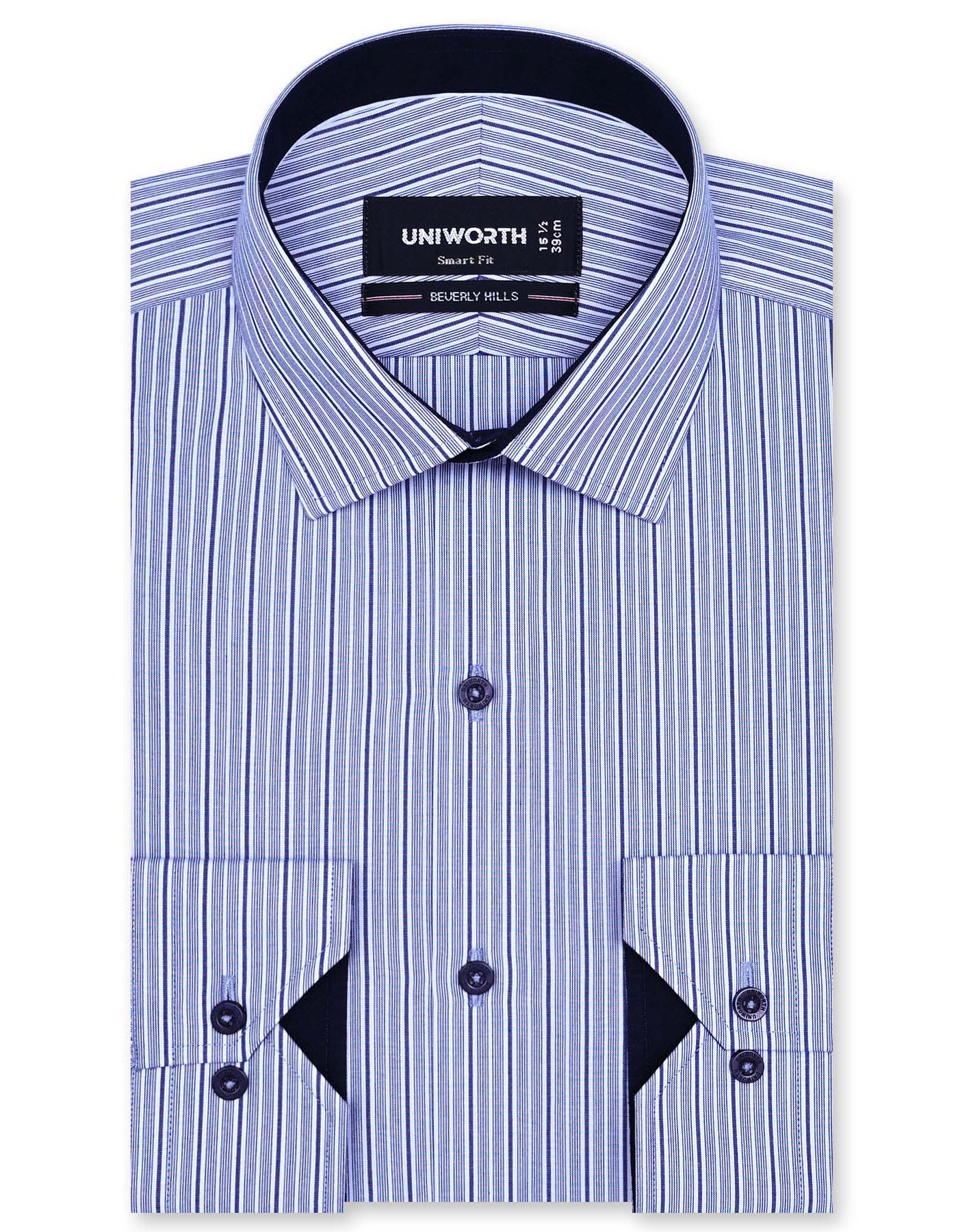 Blue Stripe Tailored Smart Fit Shirt