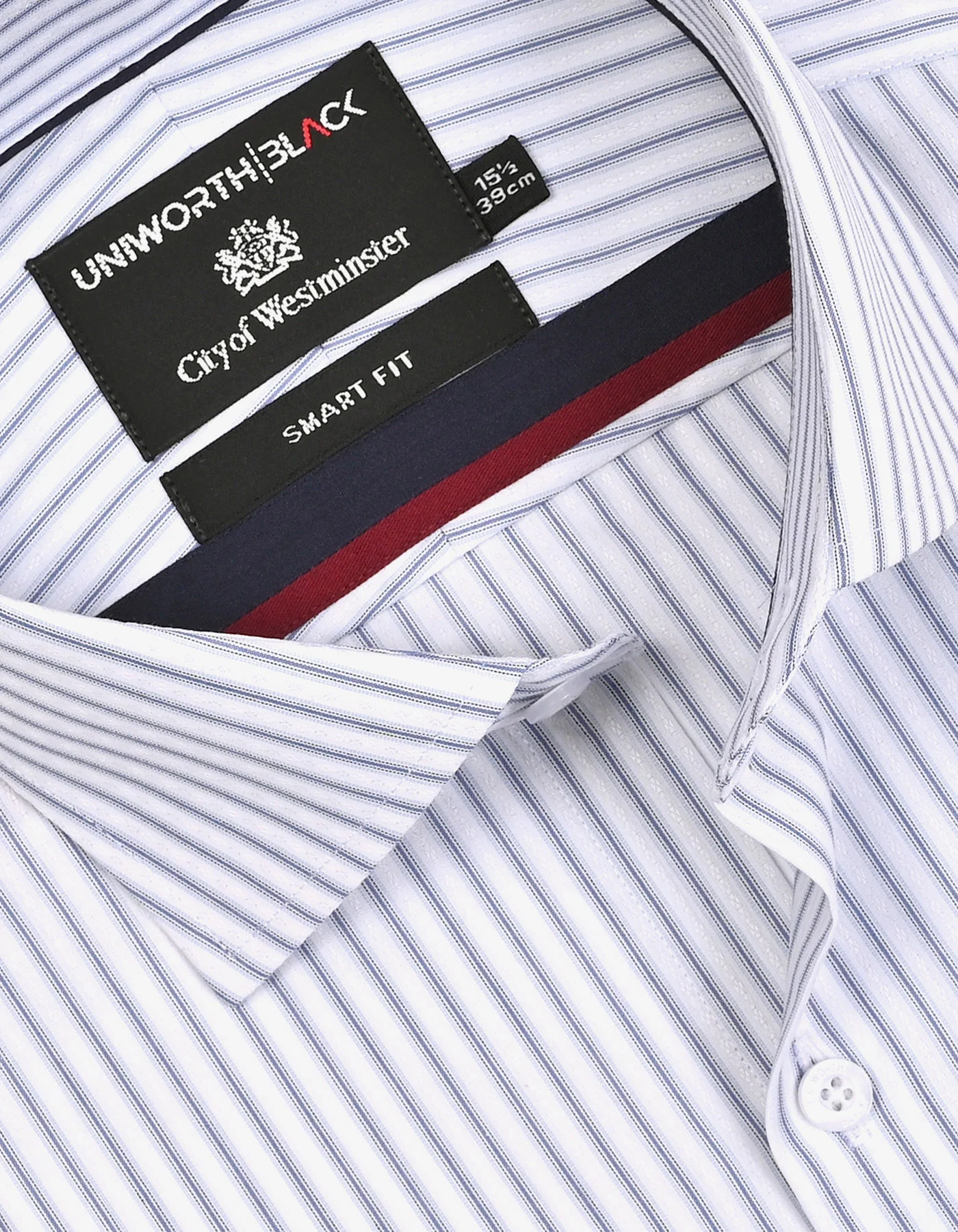 Blue Stripe Tailored Smart Fit Shirt - Image 2