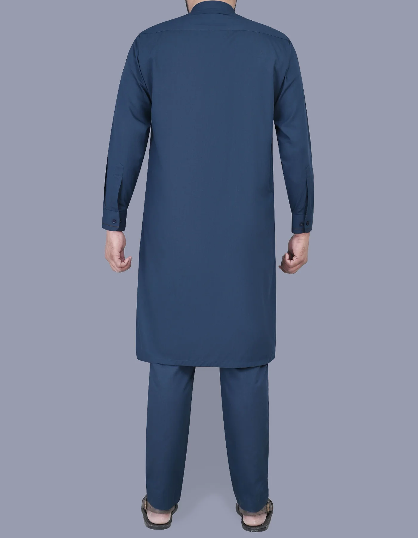 Blue Texture Kurta Pajama - Image 4