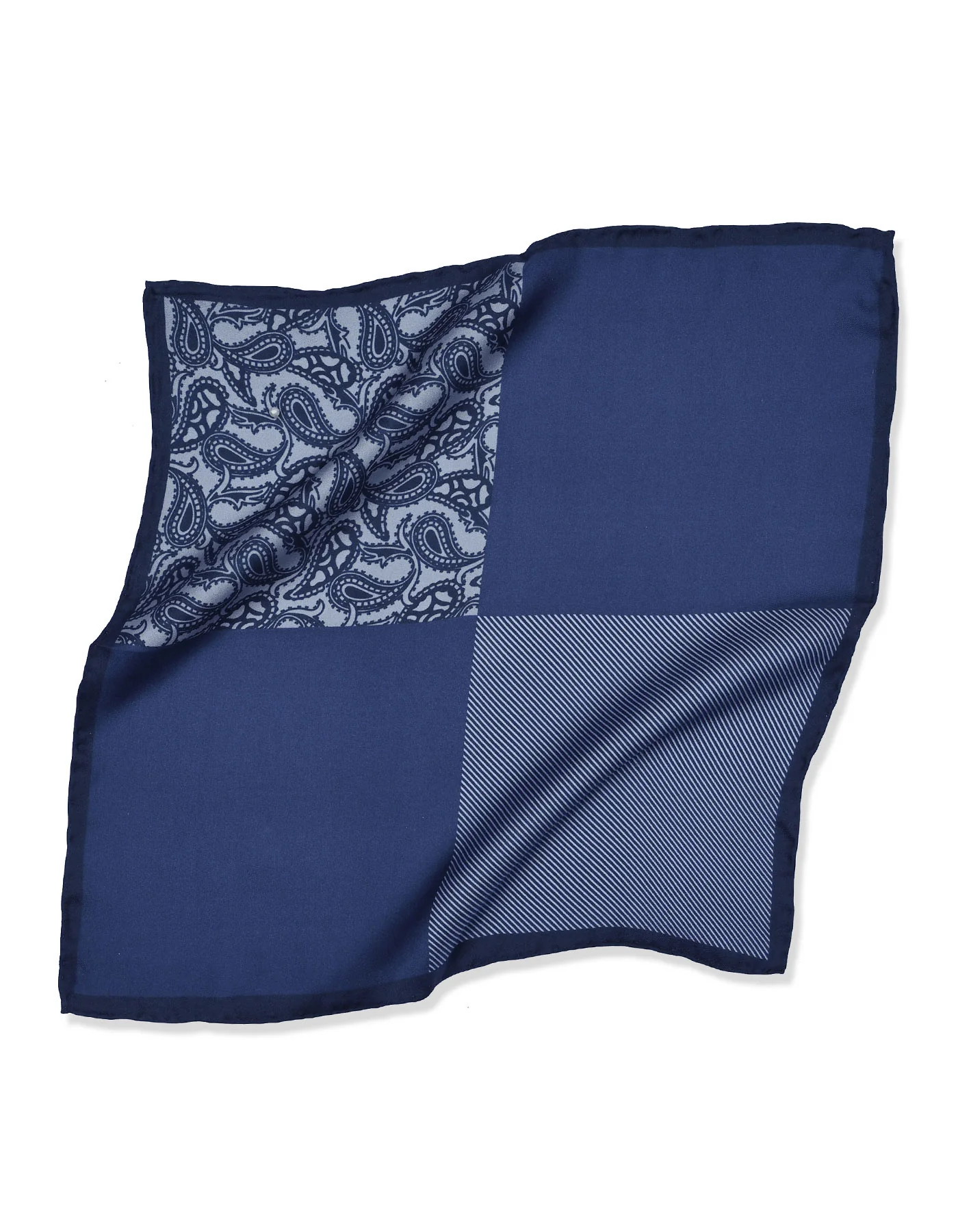 Blue Texture Pocket Square - Image 4