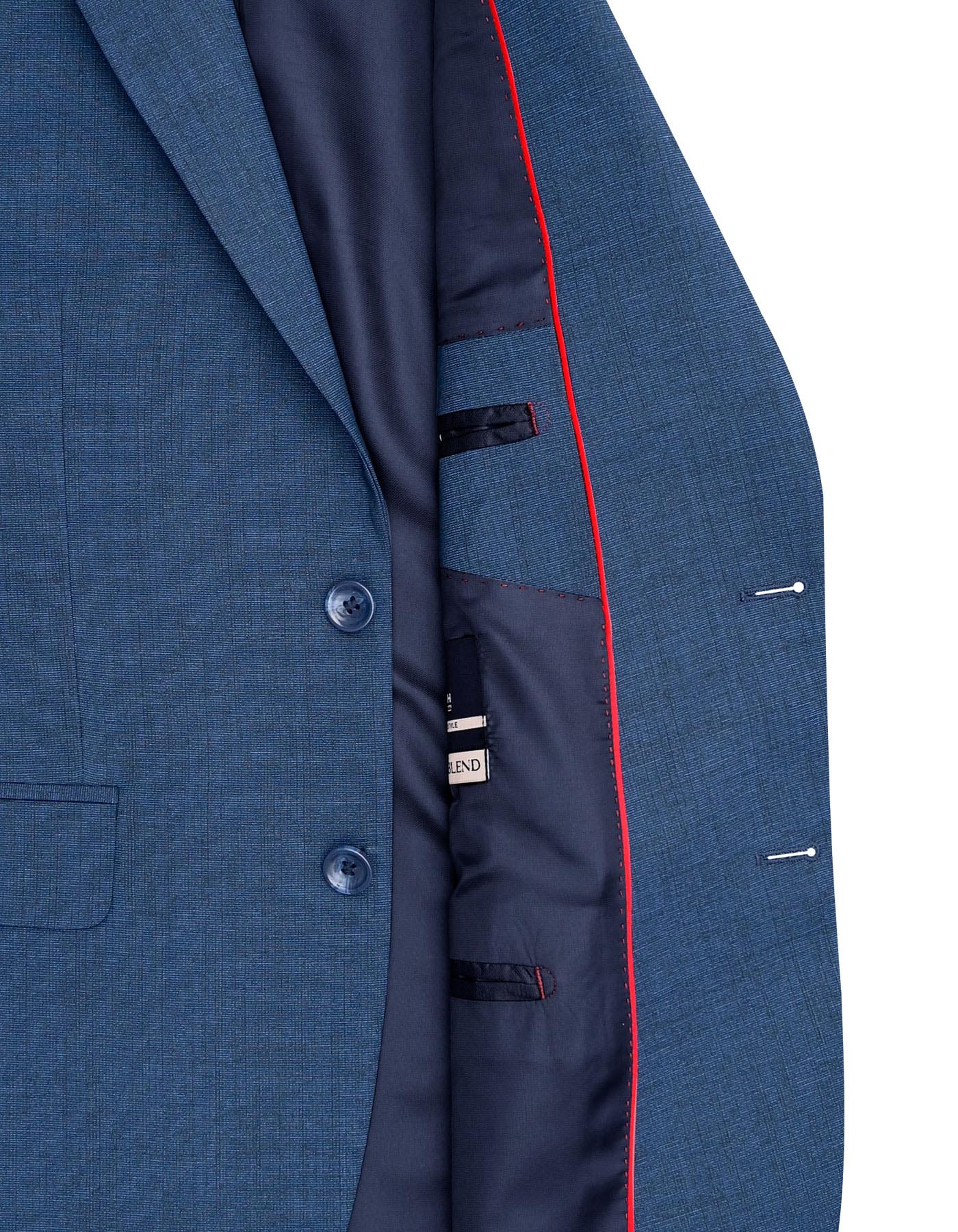 Blue Texture Smart Fit Suit - Image 4