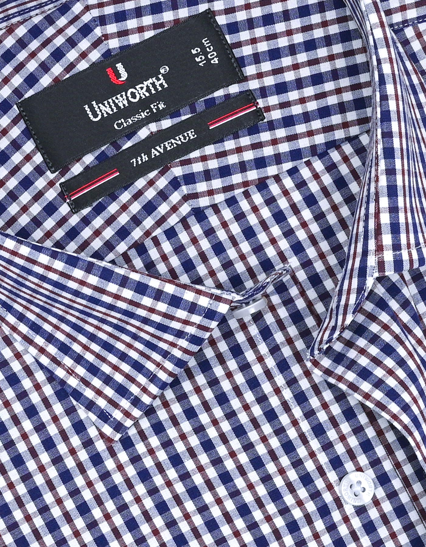 Brown Check Classic Fit Shirt - Image 2