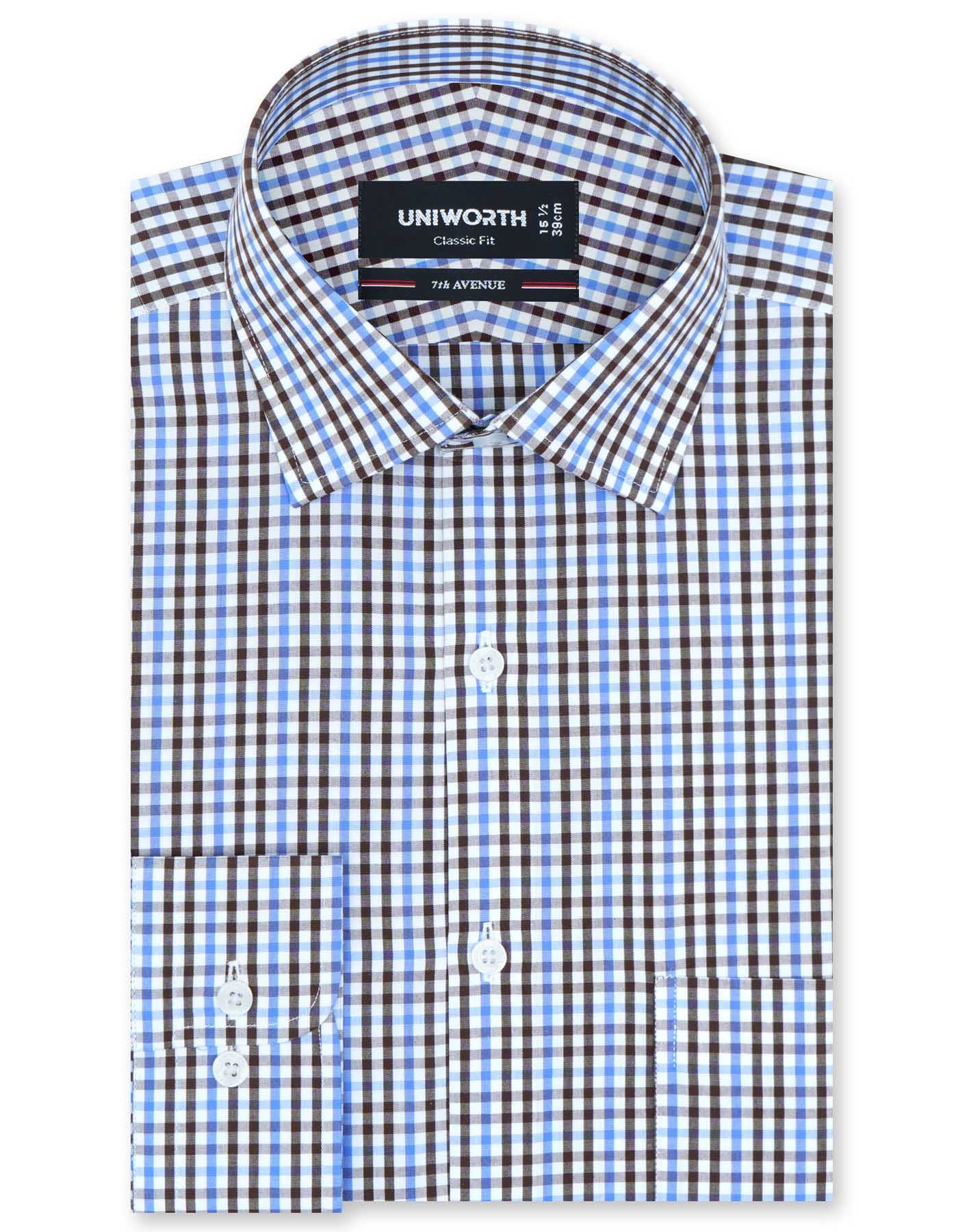 Brown Check Classic Fit Shirt