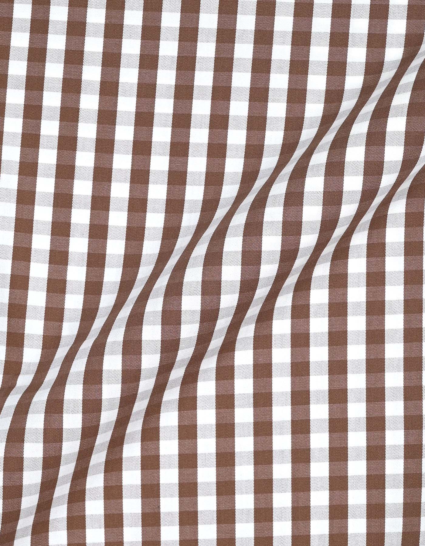 Brown Check Cross Pocket Woven Pajama - Image 4