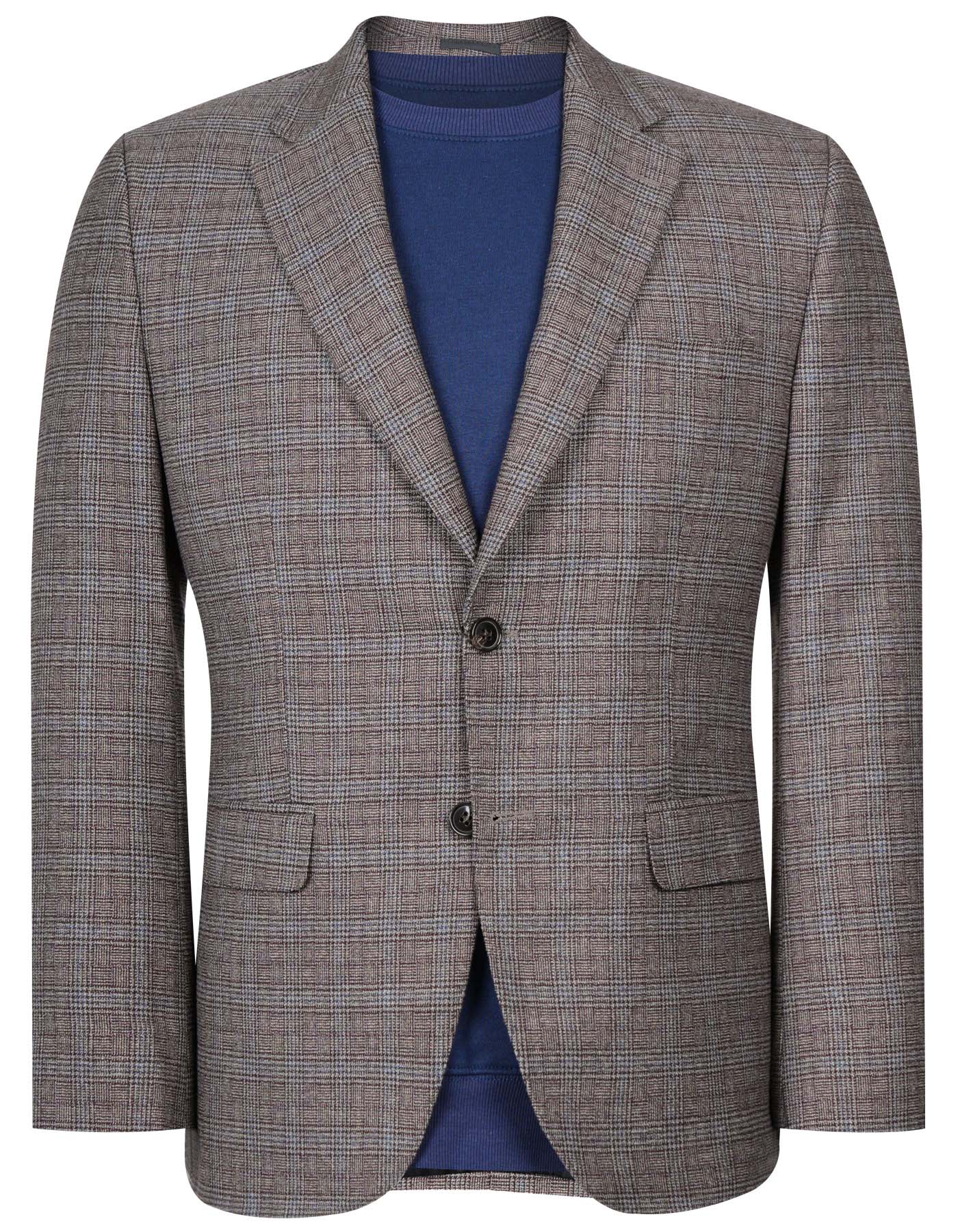 Brown Check Tailored Smart Fit Coat
