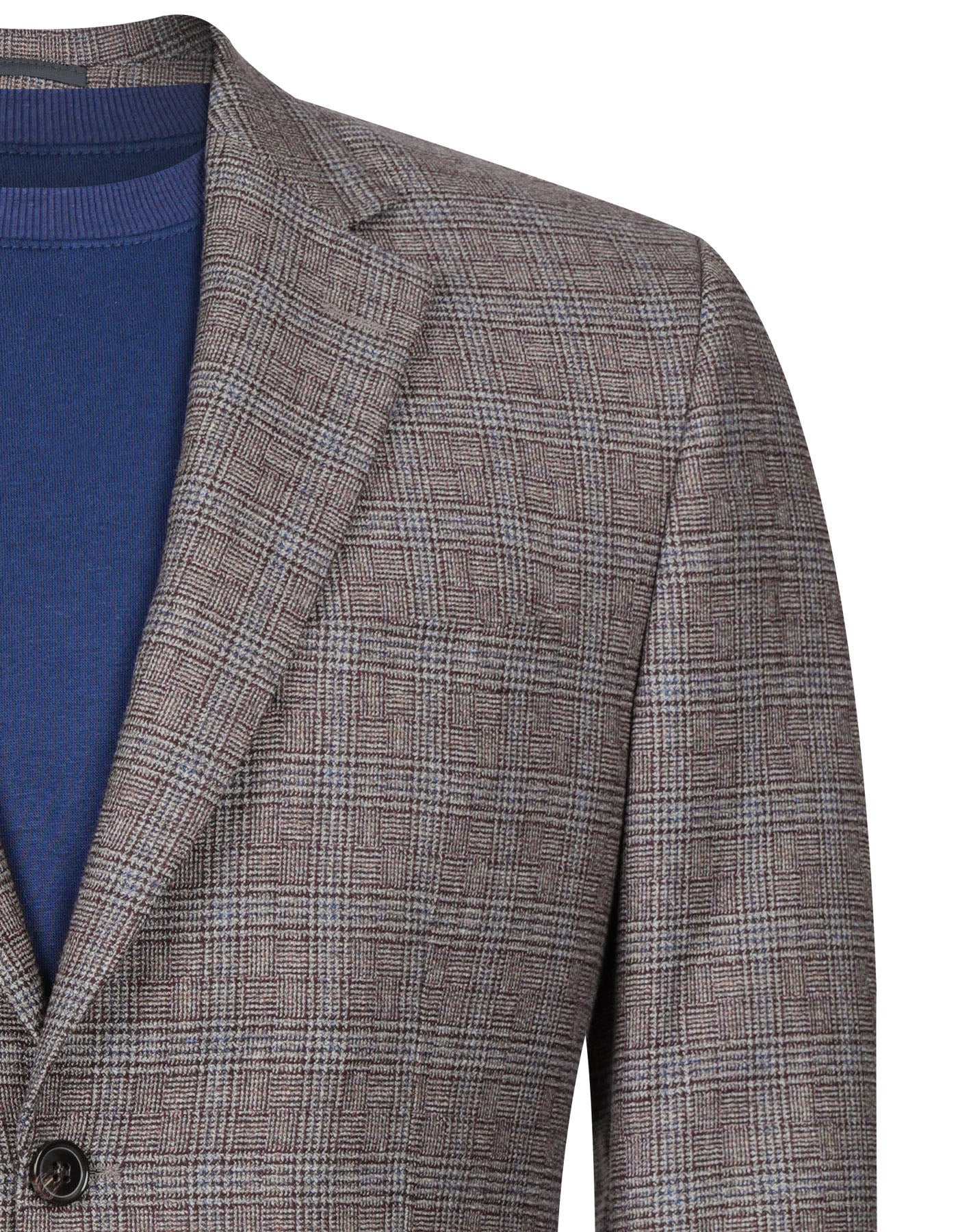 Brown Check Tailored Smart Fit Coat - Image 2