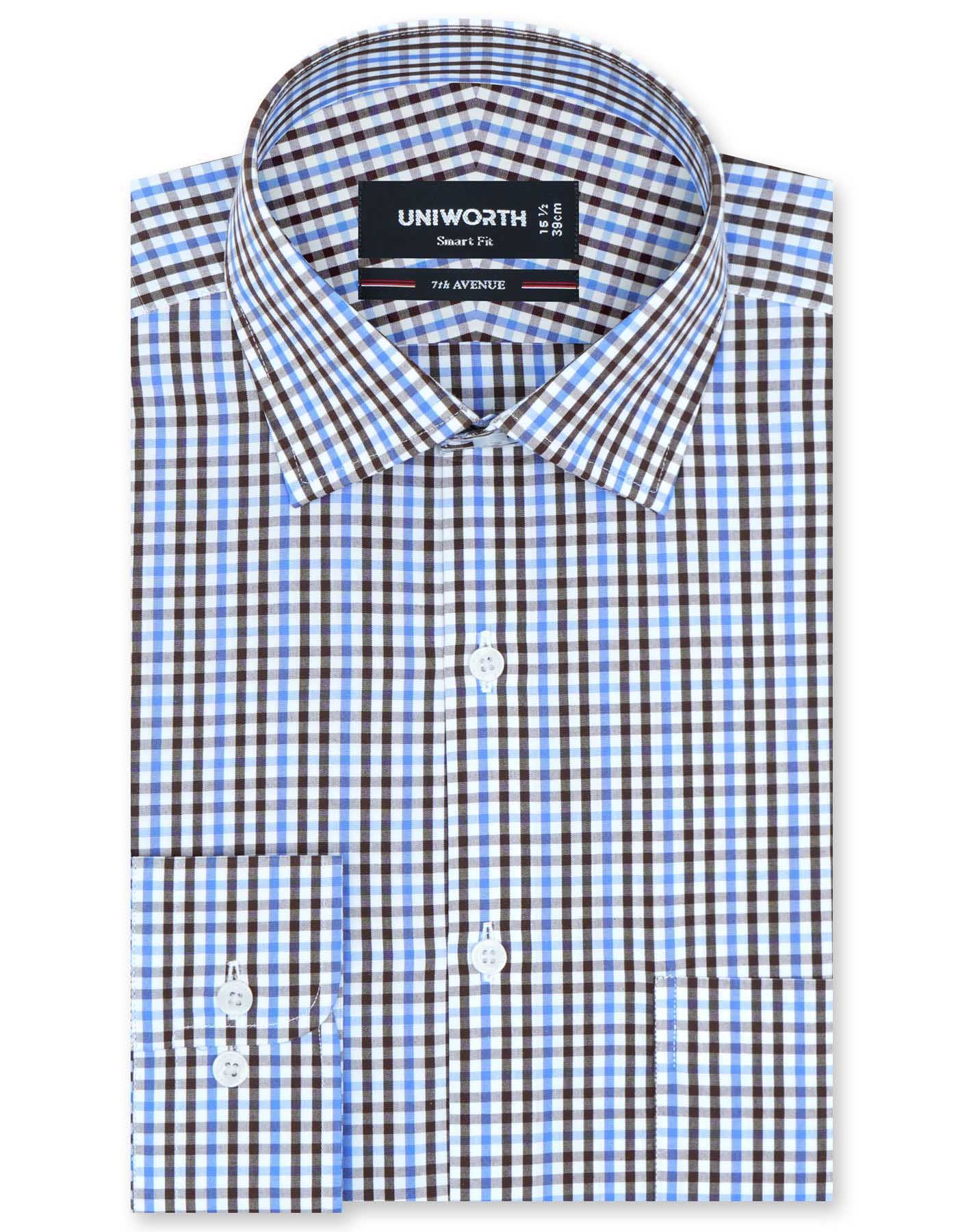 Brown Check Tailored Smart Fit Shirt