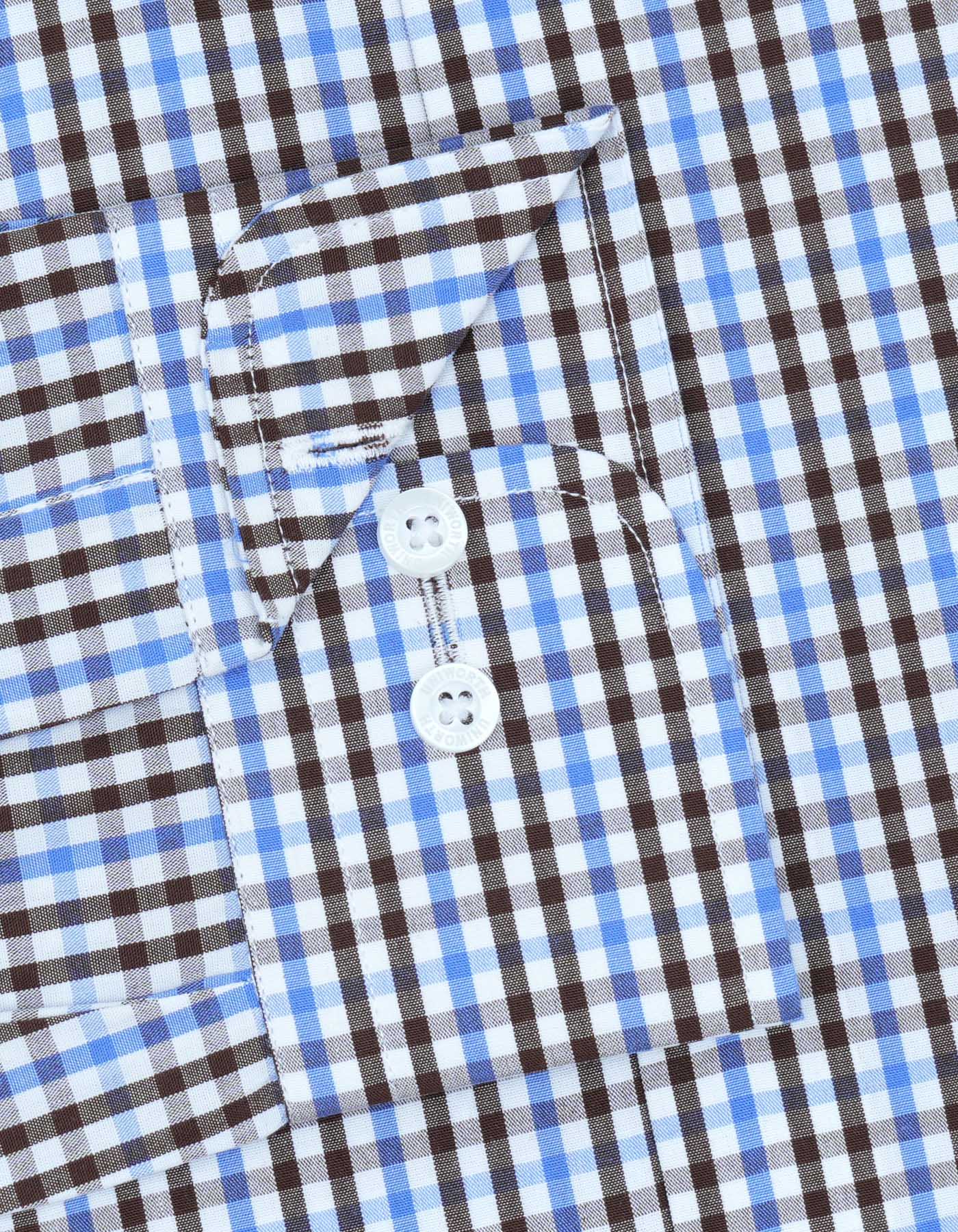 Brown Check Tailored Smart Fit Shirt - Image 3
