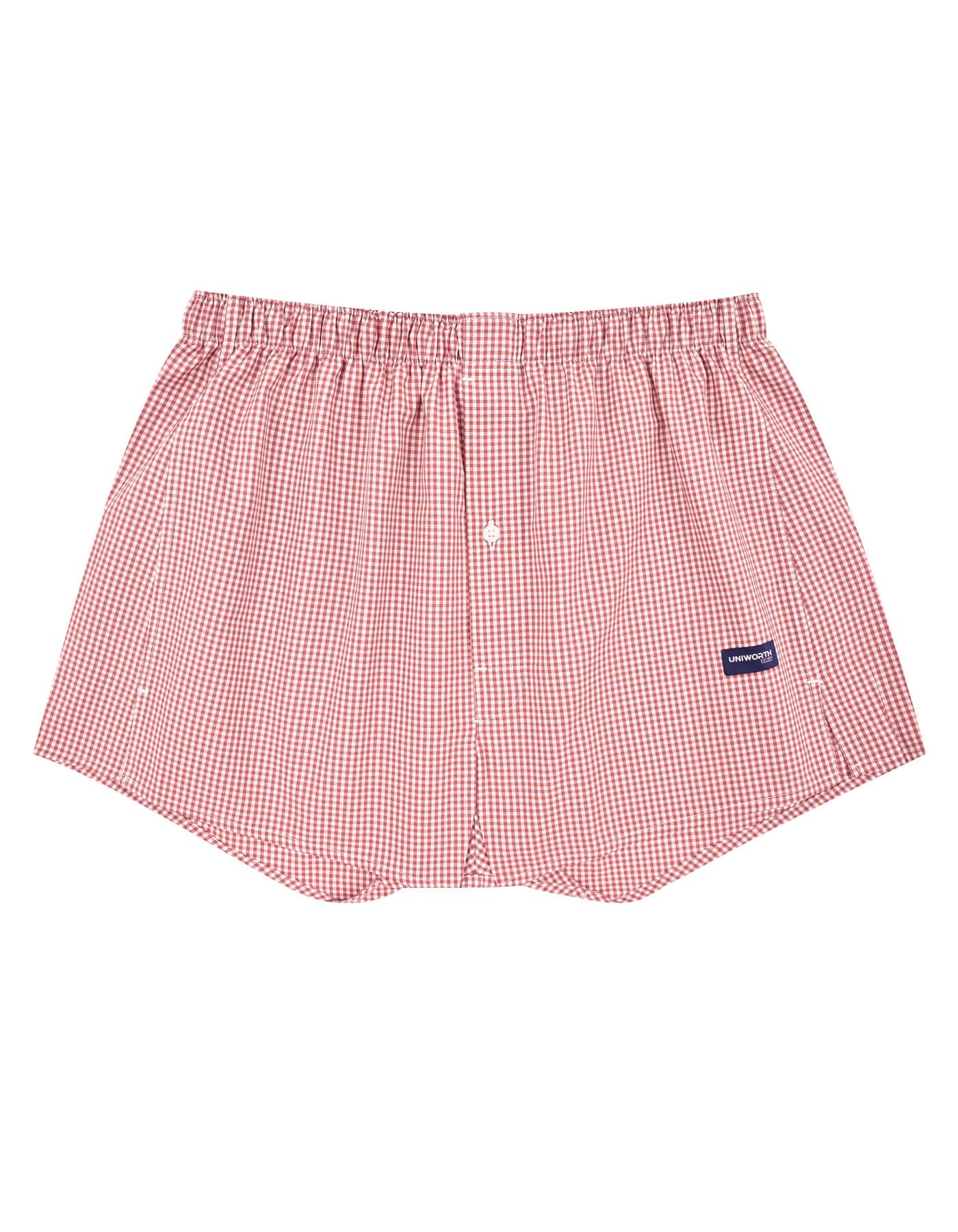 Brown Check Woven Boxer